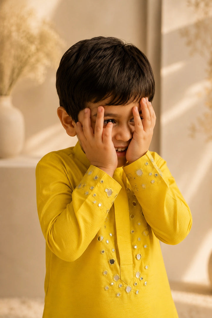 Sitaara — Kurta Set in Sunshine Yellow