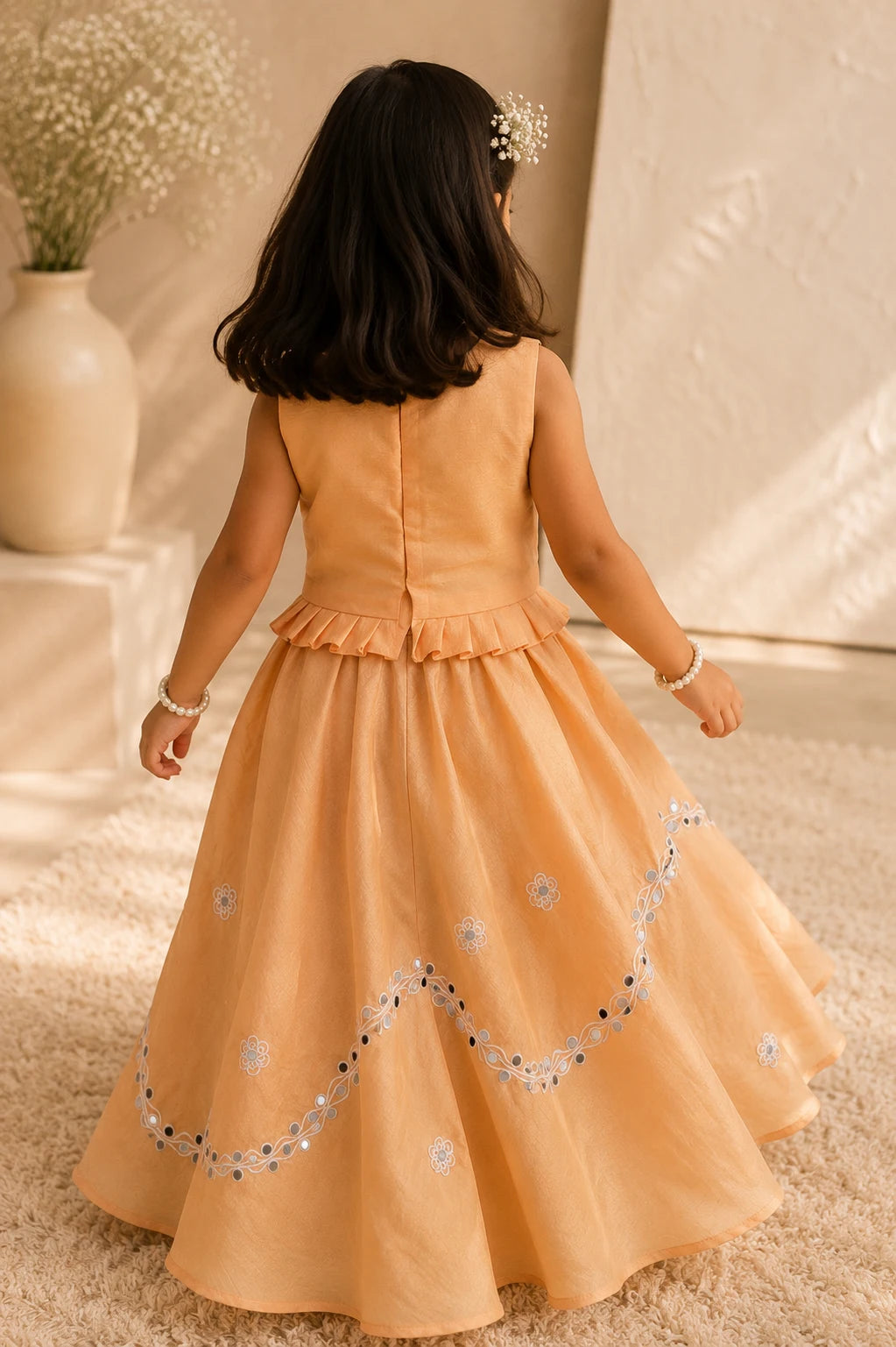 Solis — Lehenga Set in Peach