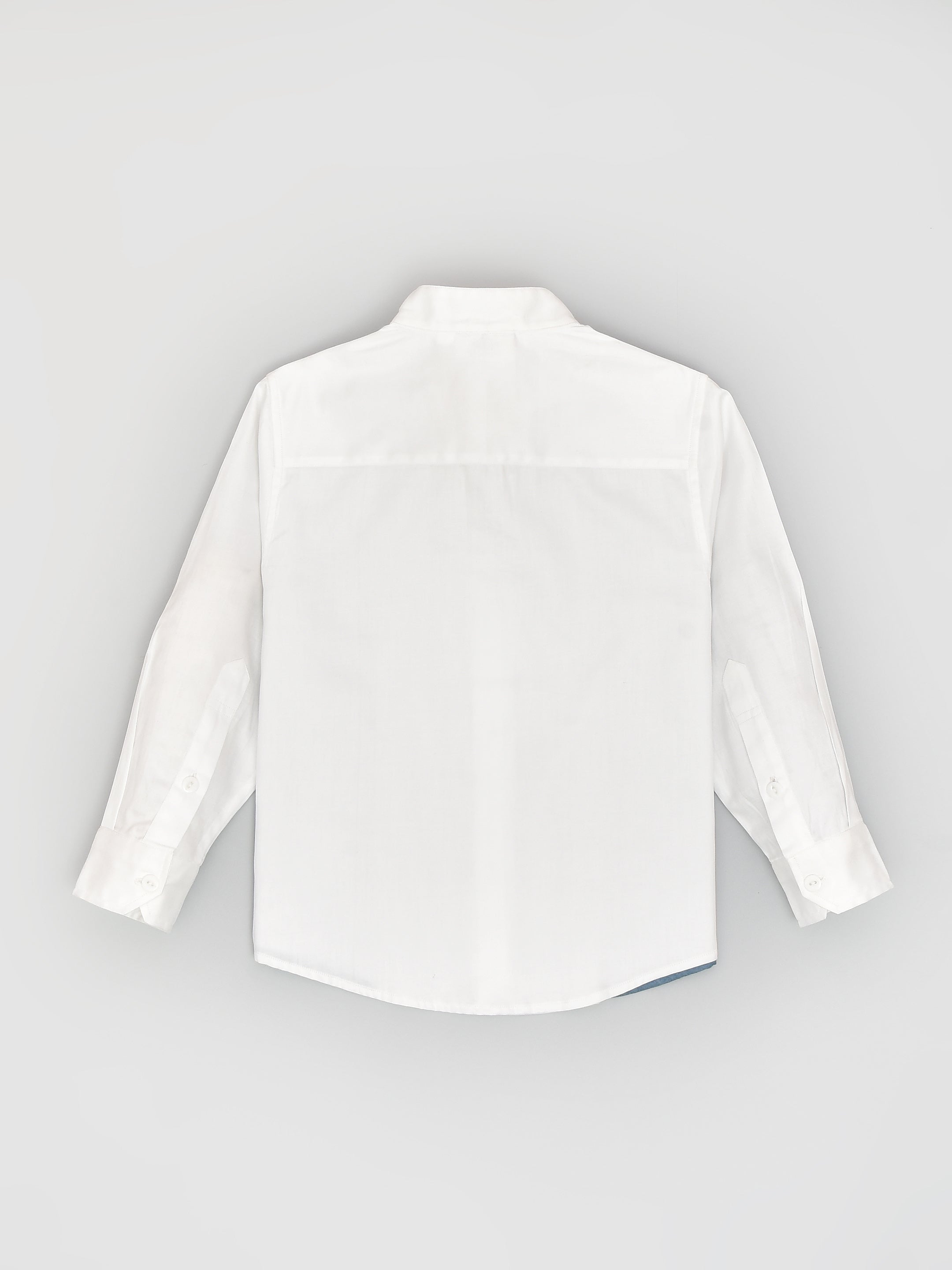 Denim White Panel Formal Shirt