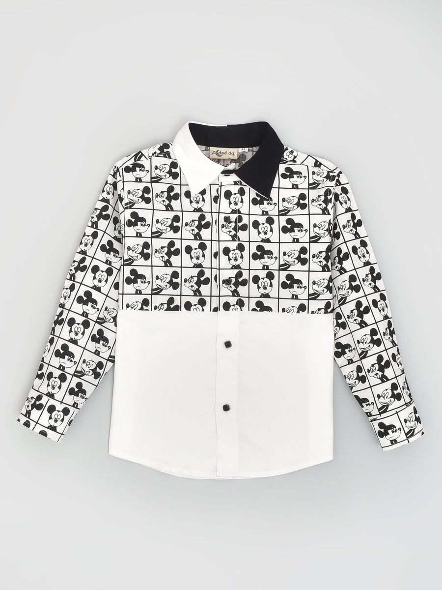 Black & White Mickey Mouse Shirt front