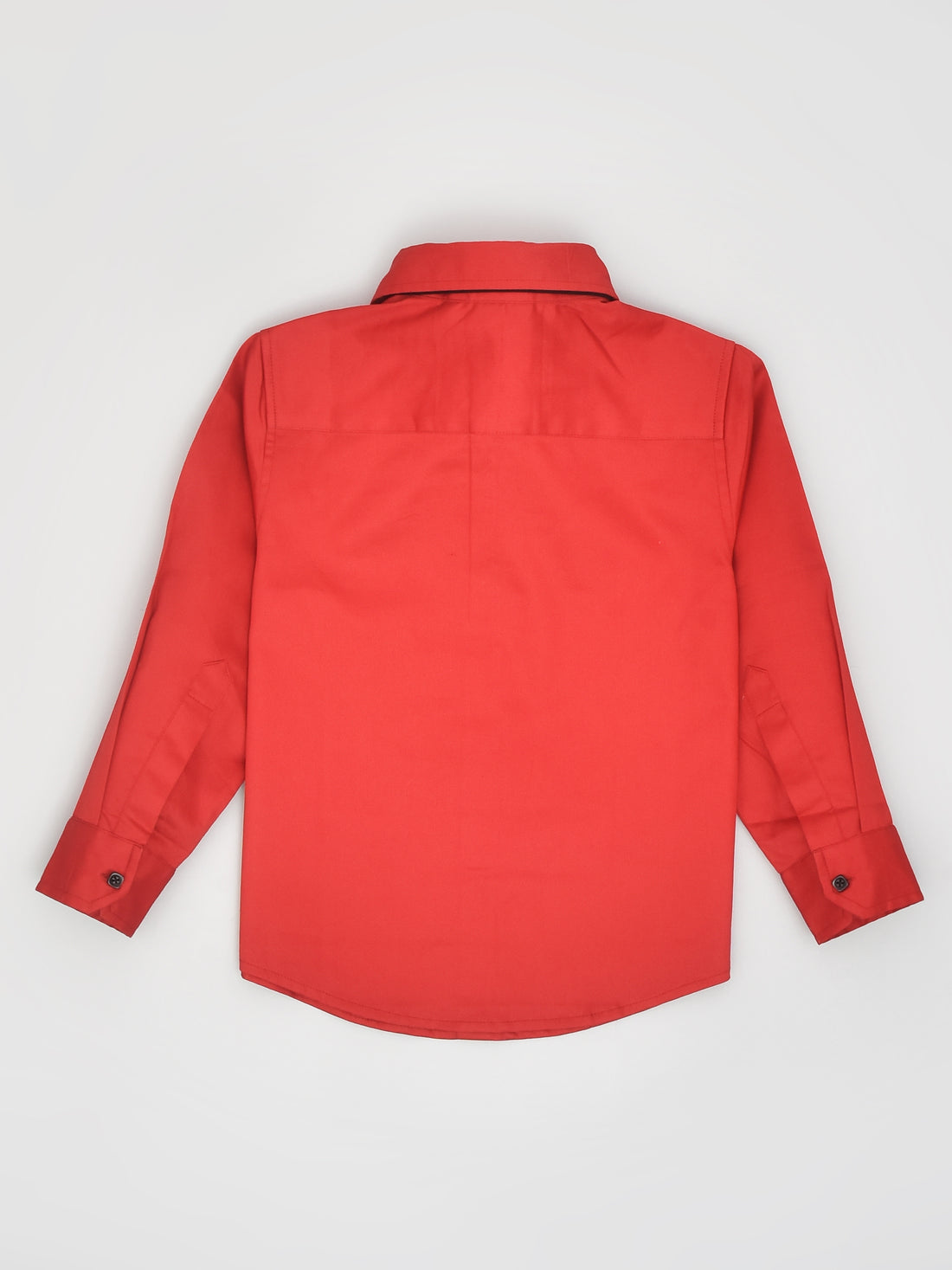 Red Formal Shirt with Black Tie