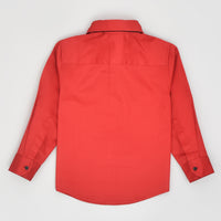 Red Formal Shirt with Black Tie