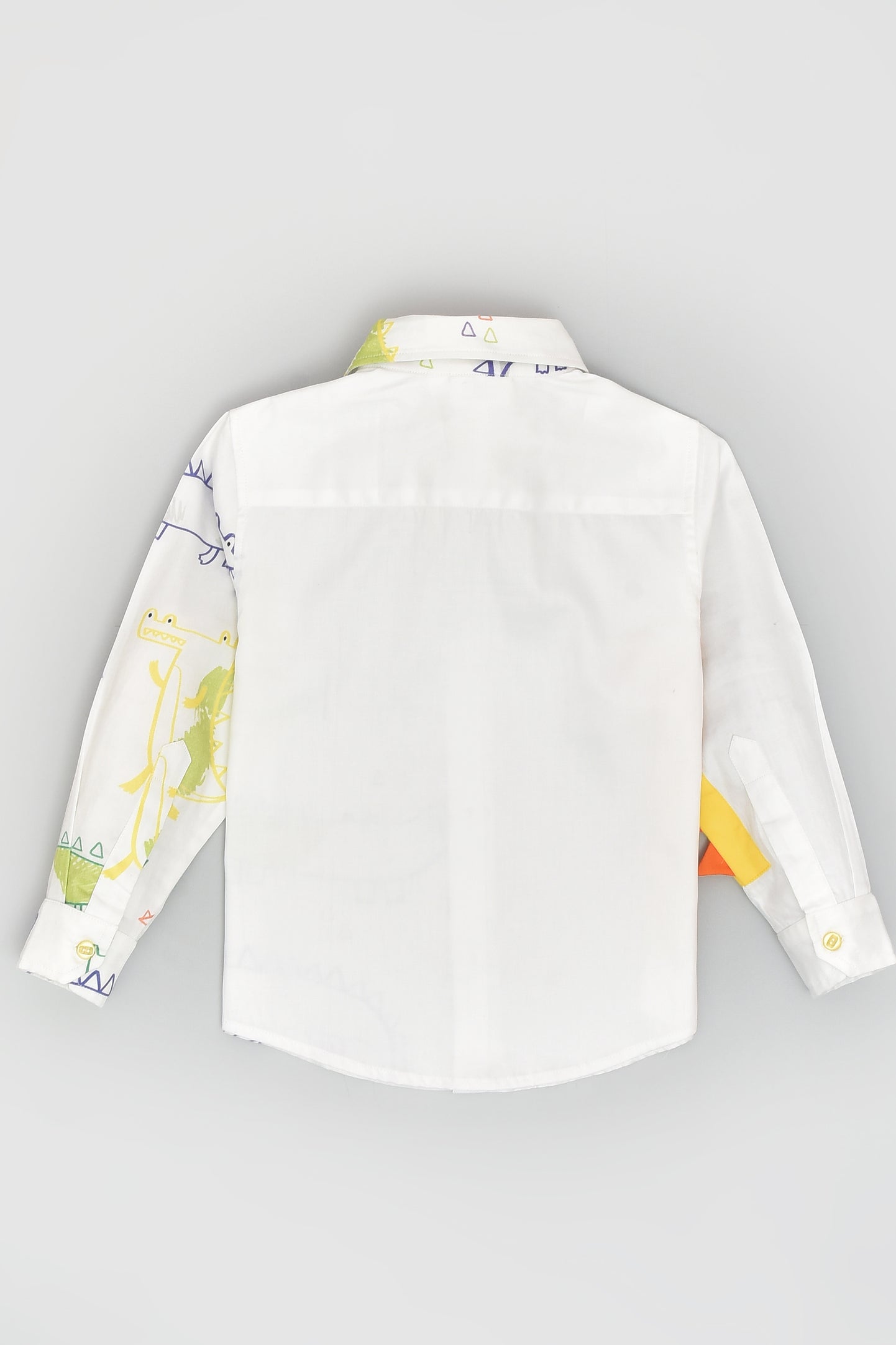 Eye Catching Spikes in The Alligator White Shirt for Boys