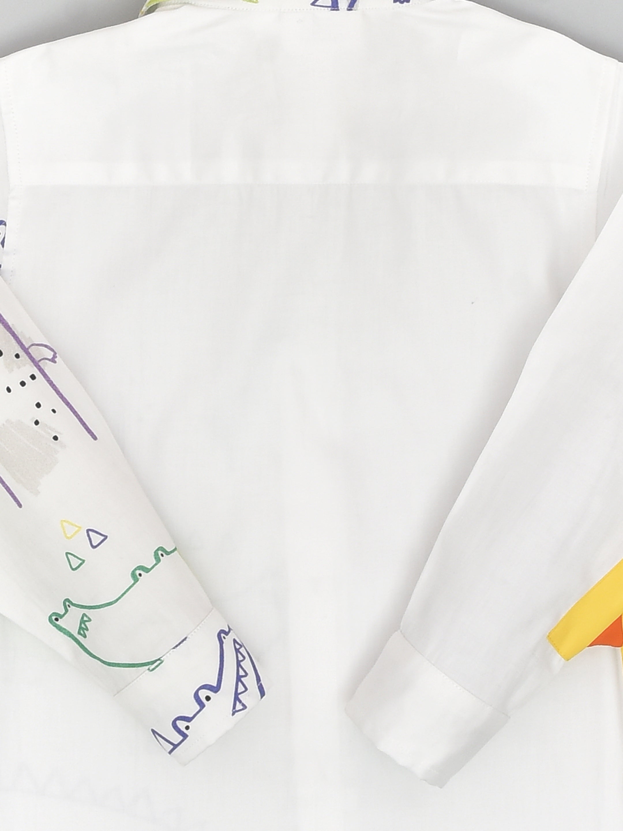 Eye Catching Spikes in The Alligator White Shirt for Boys