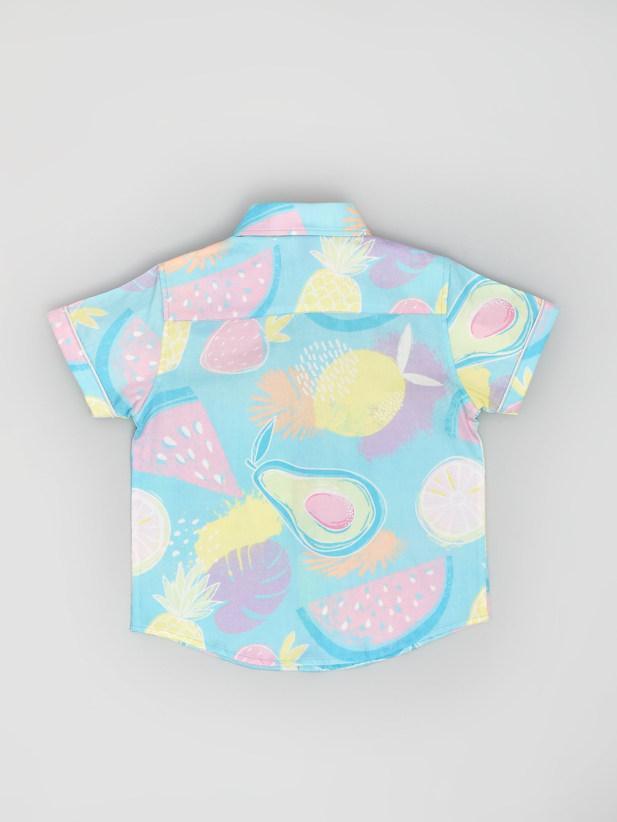 Summer Fruits Splash Half Sleeve Colourful Shirt for Boys
