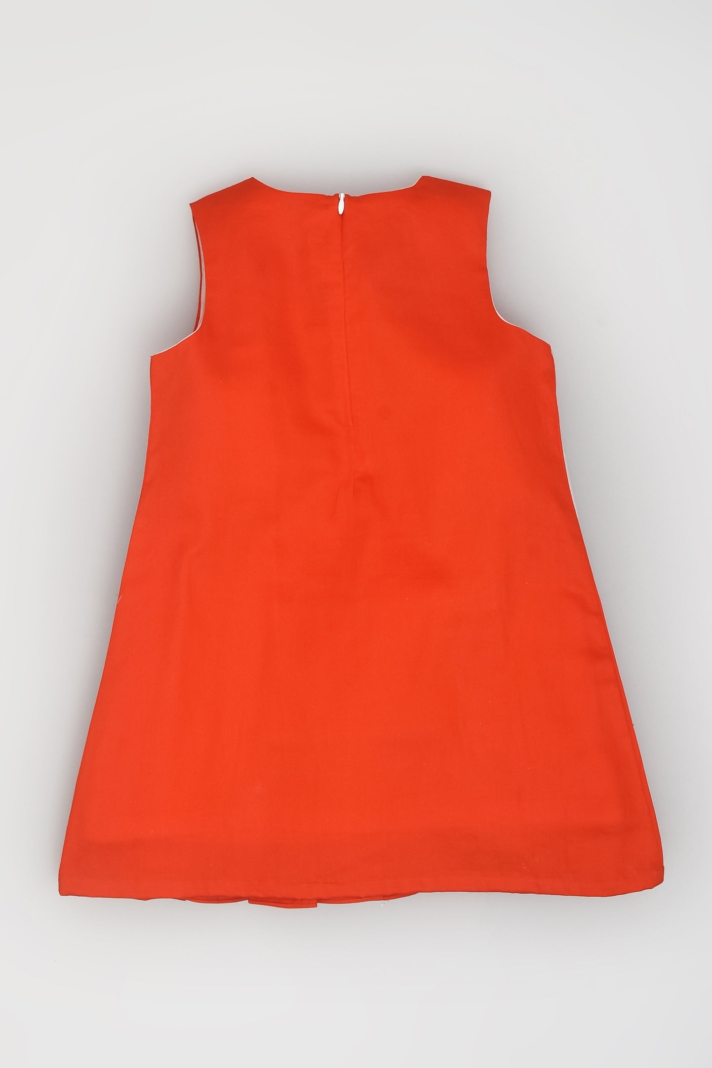 Tiger Orange Frill Front Panelled Dress