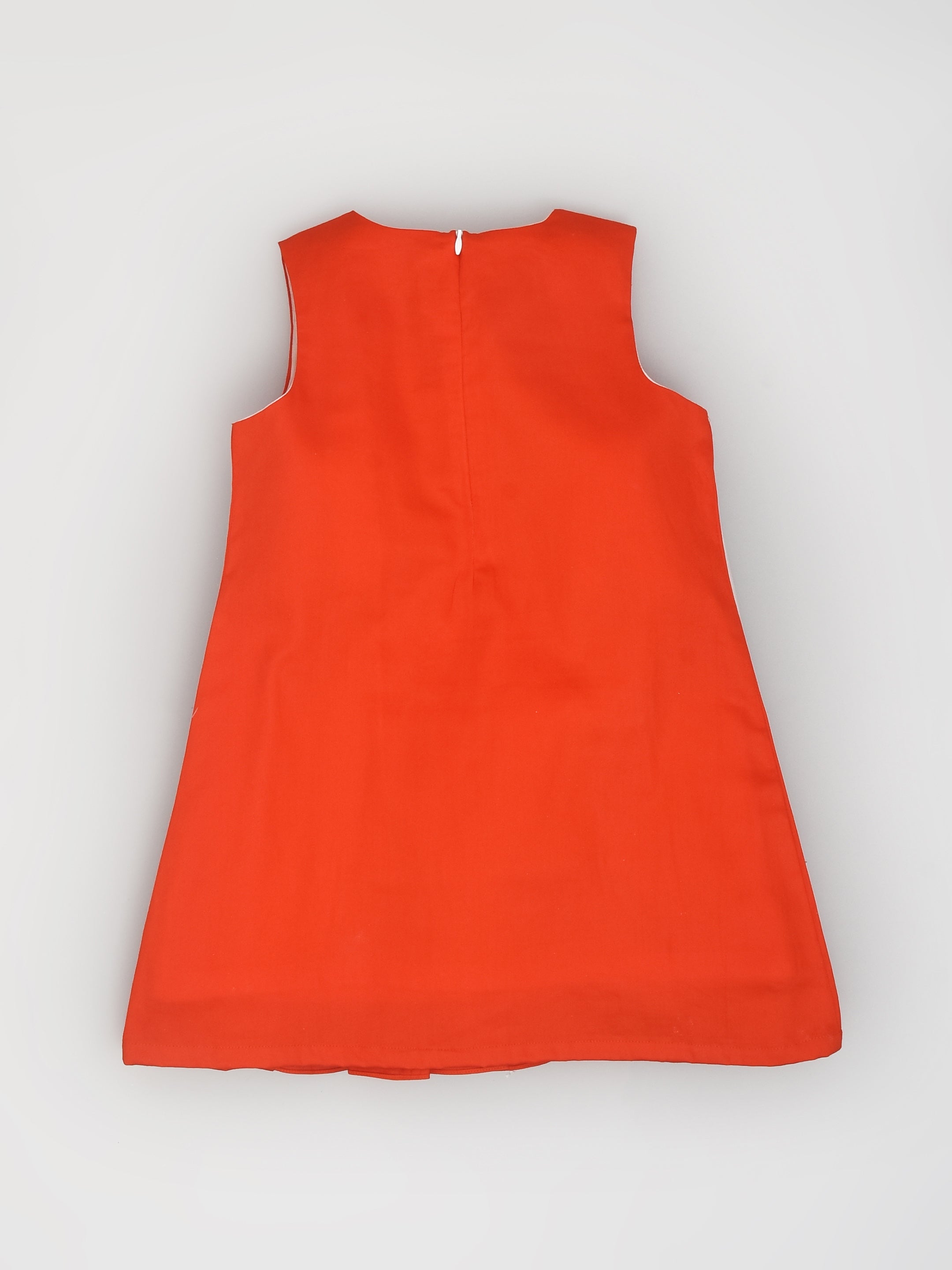 Tiger Orange Frill Front Panelled Dress