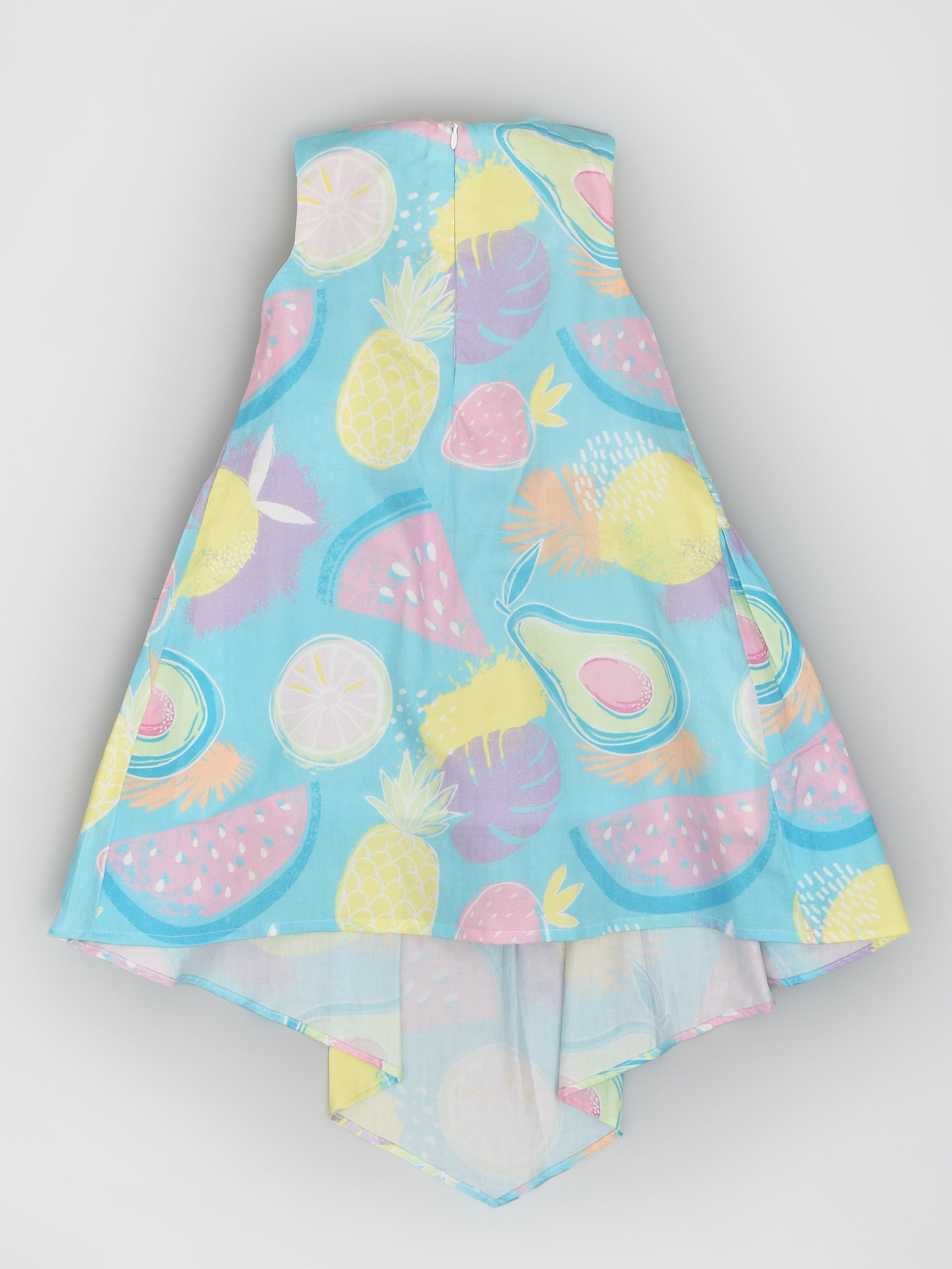 Summer Fruits Splash High-Low Dress