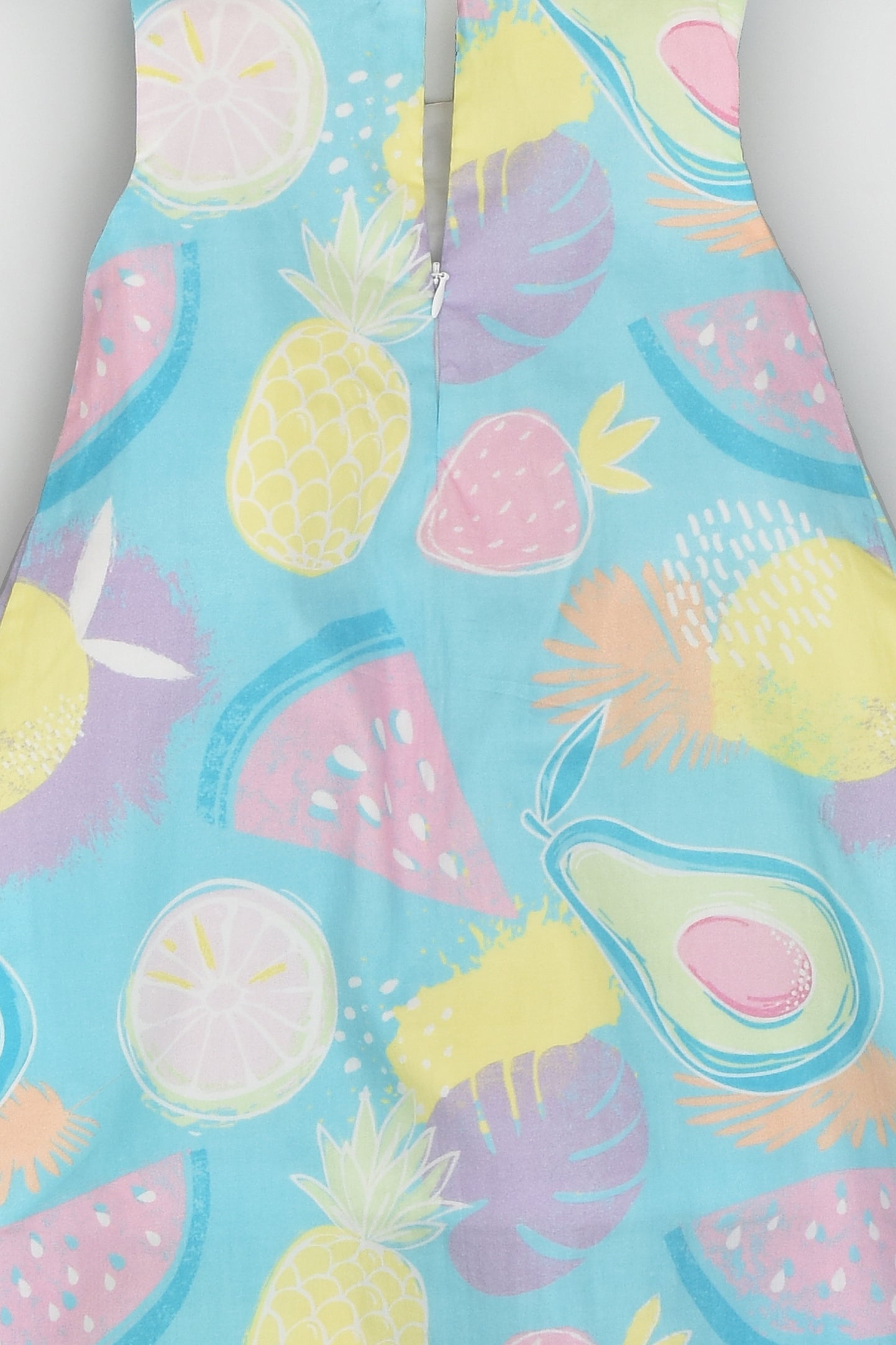 Summer Fruits Splash High-Low Dress