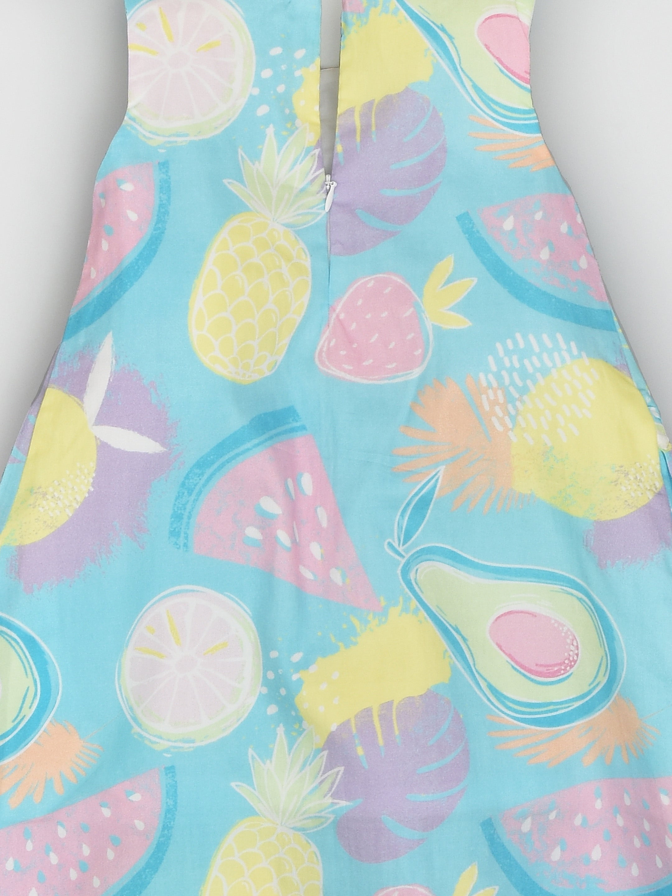 Summer Fruits Splash High-Low Dress