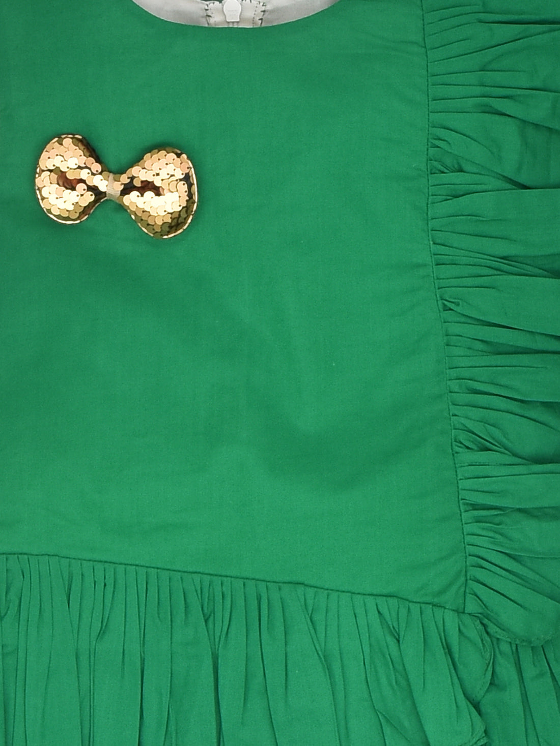 Emerald Green Party Dress with Bow