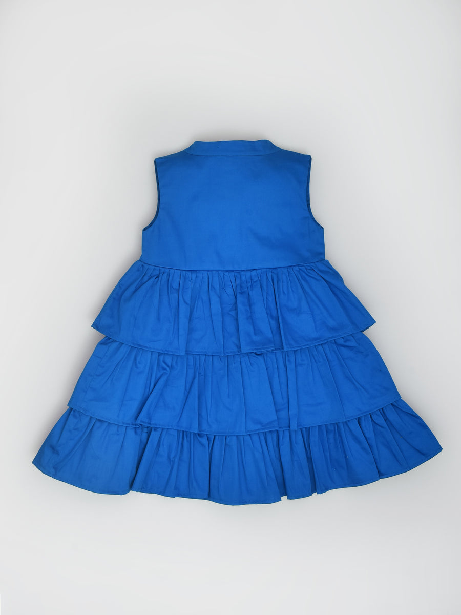 Lapis Blue Floral Dress