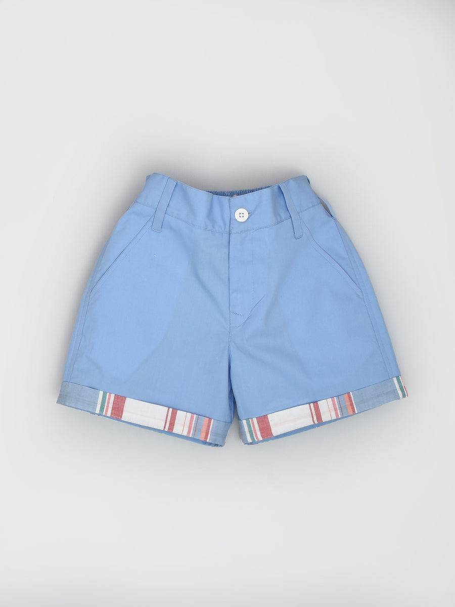 Blue Shorts with Stripes
