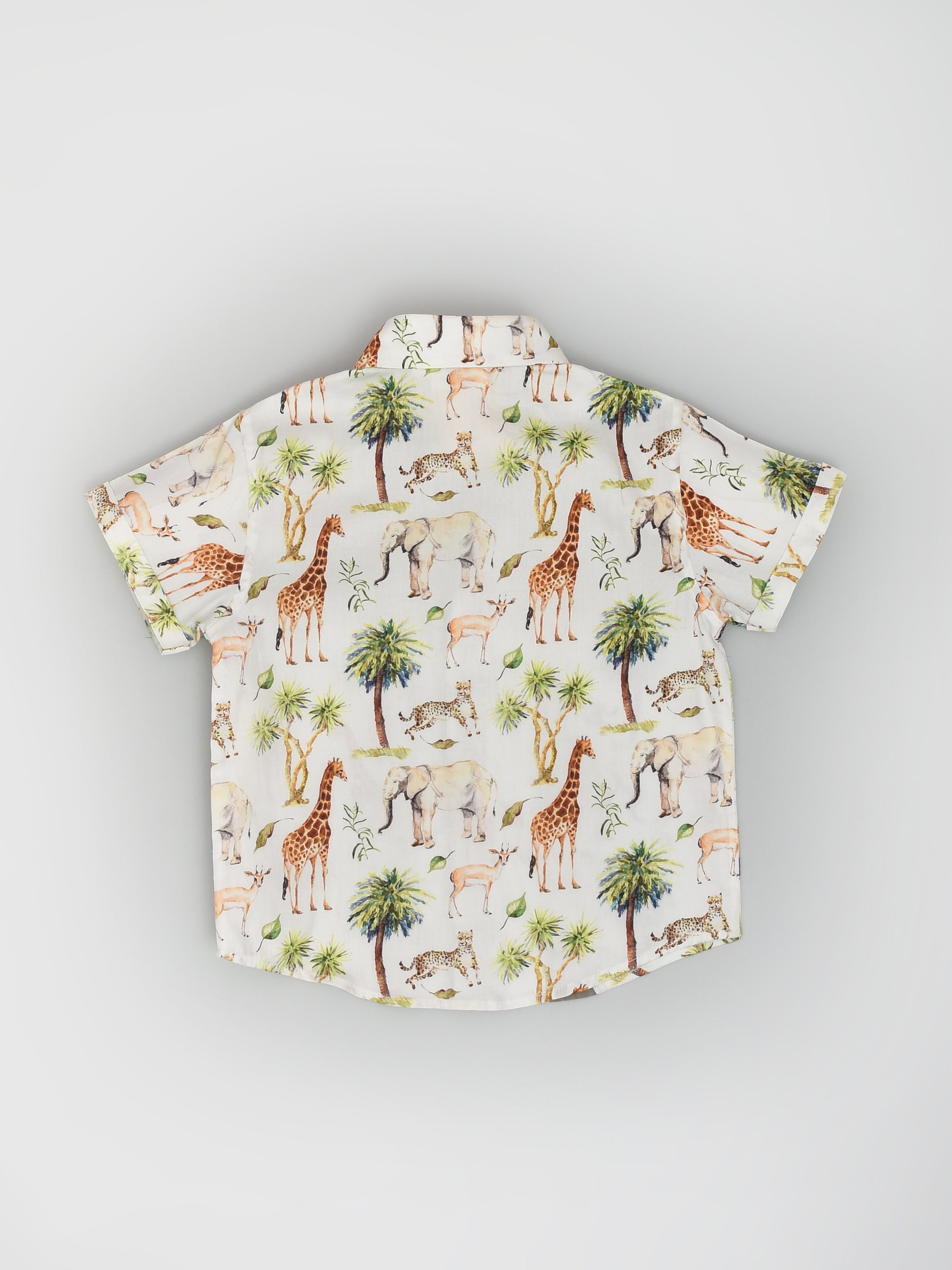 Jungle Print Paneled Shirt