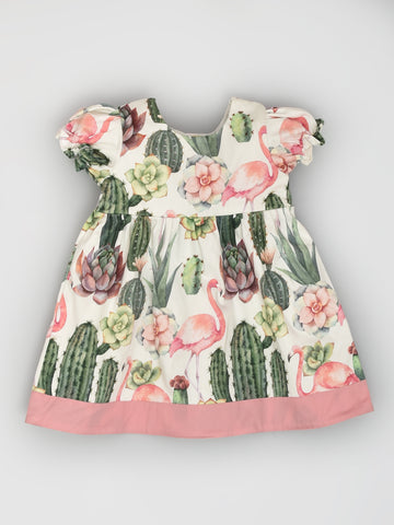 Cactus and Flamingo Dress