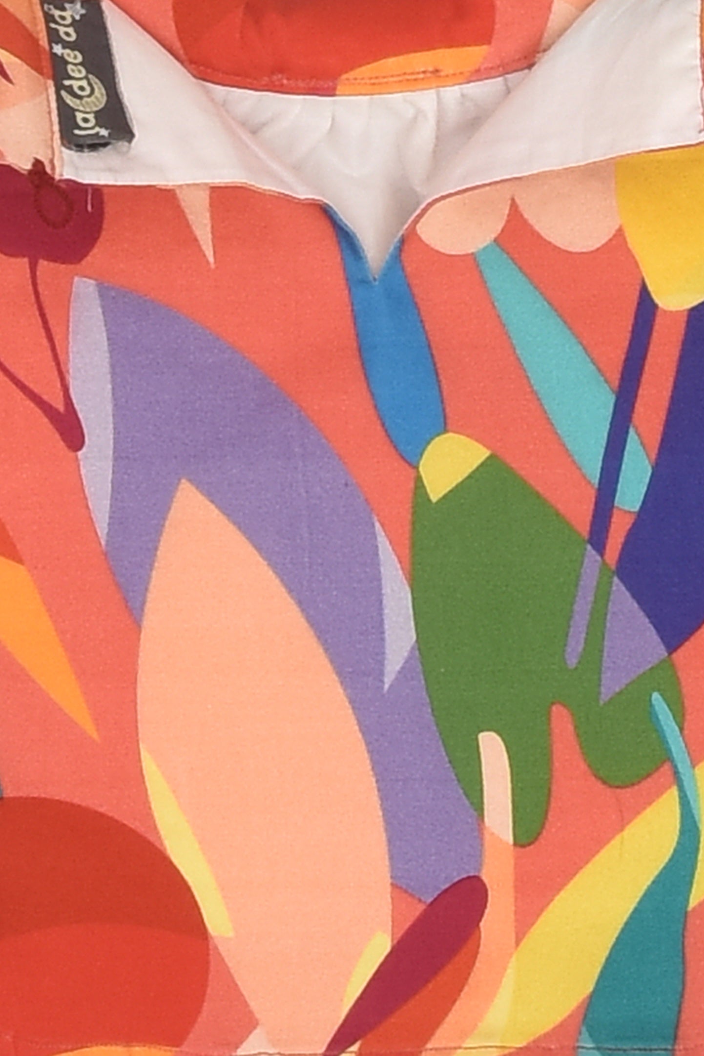 بلوزة بدون أكمام بطباعة تجريدية وردية مع فيونكة وتنورة للحفلات للفتيات