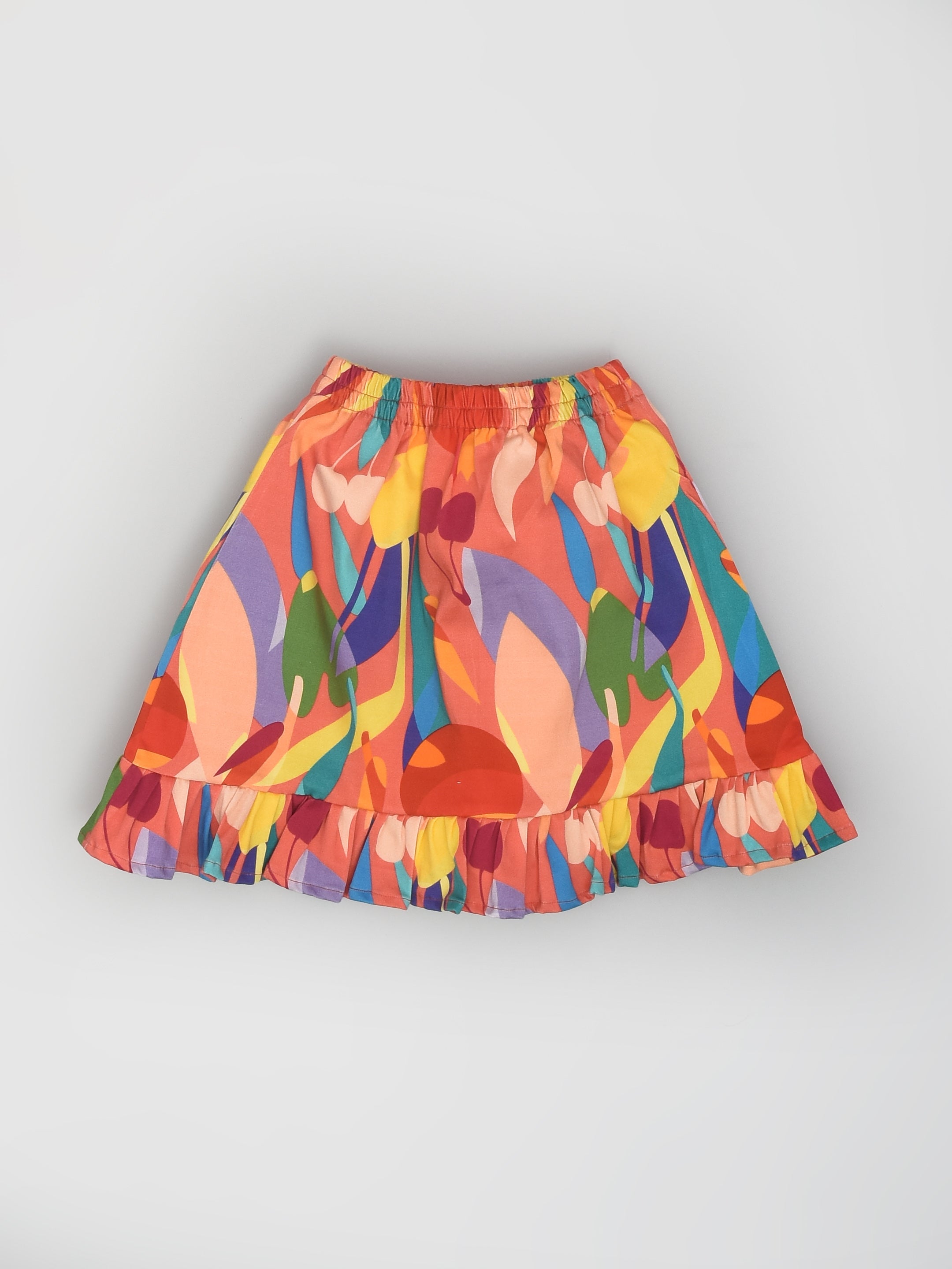 Pink Abstract Colourful Skirt
