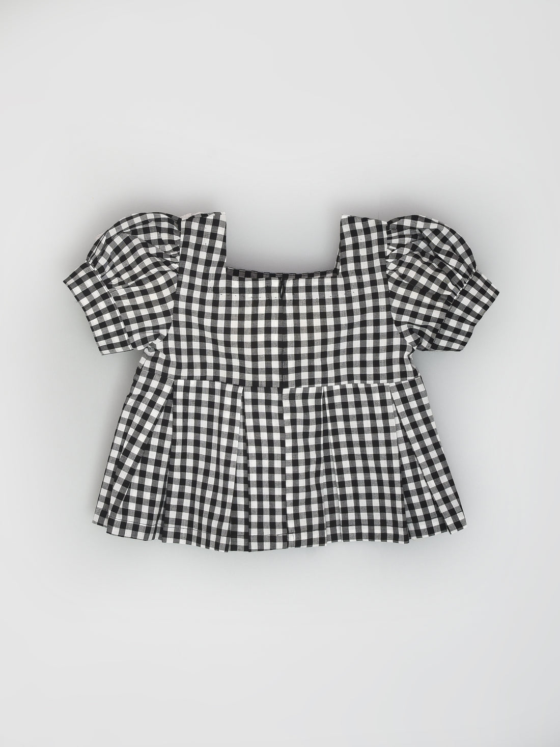 Black & White Checks Peplum Top