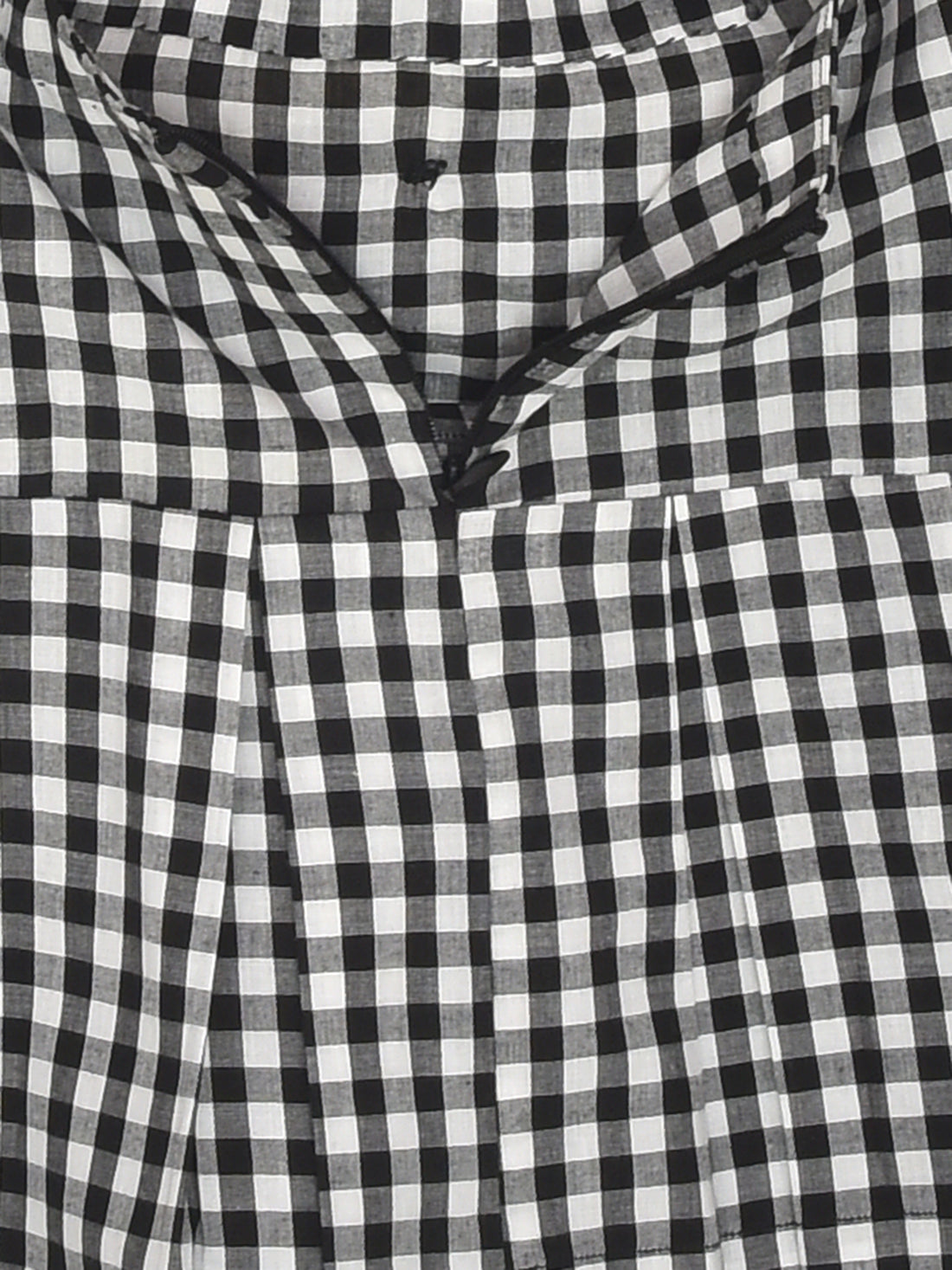 Black & White Checks Peplum Top