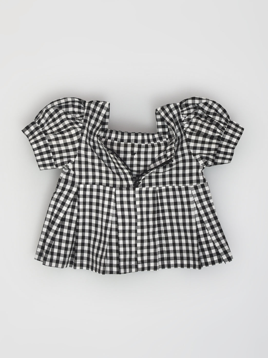 Black & White Checks Peplum Top