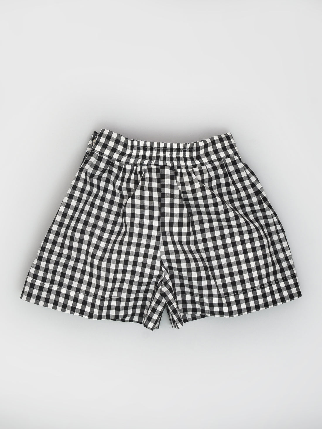 Black & White Checks Peplum Top & Shorts Co-ord Set with a Cute Bow