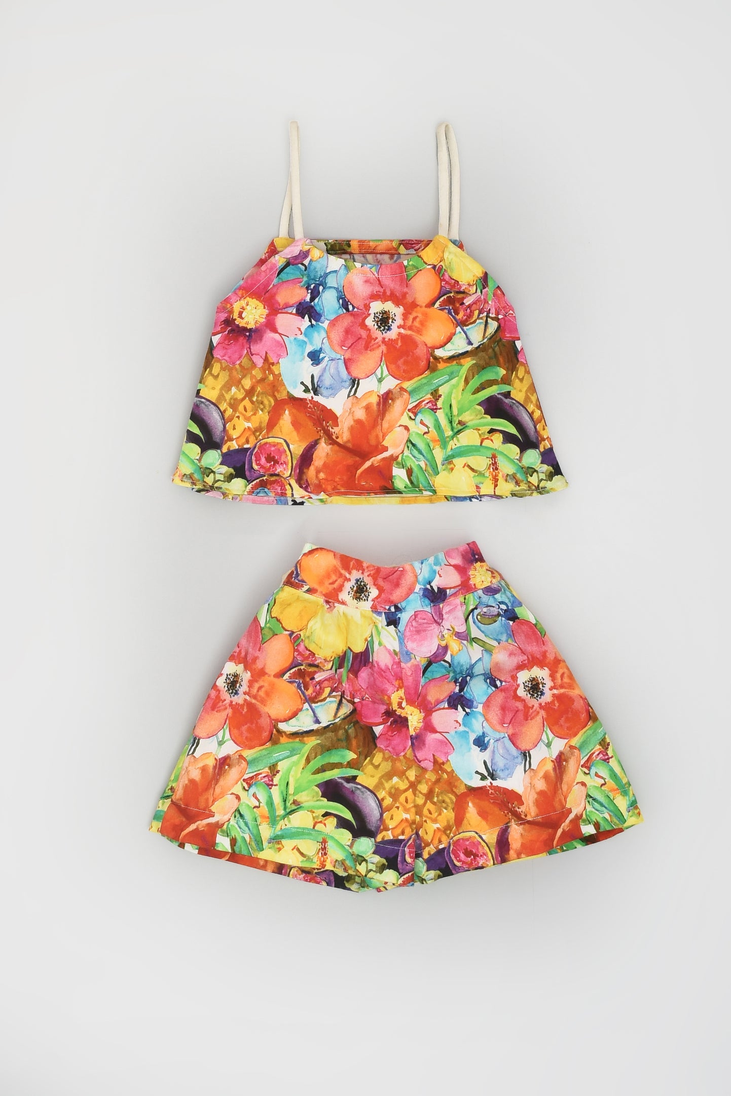 Pineapple Floral Shorts and Top