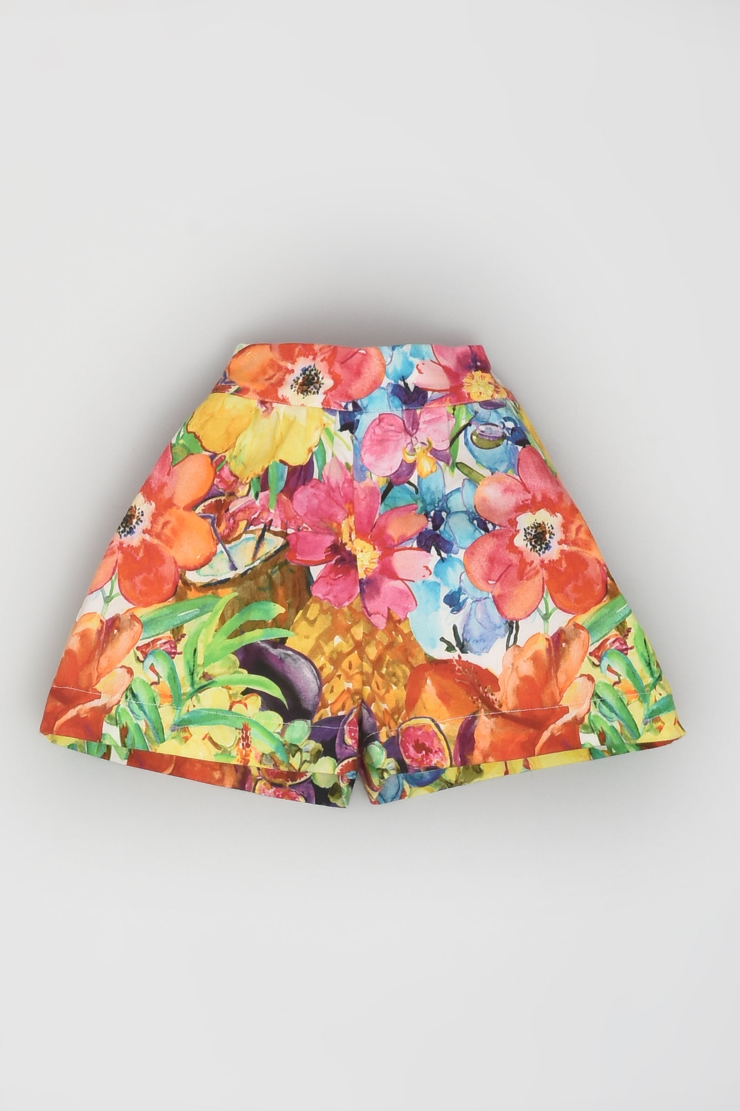 Pineapple Floral Shorts for Girls