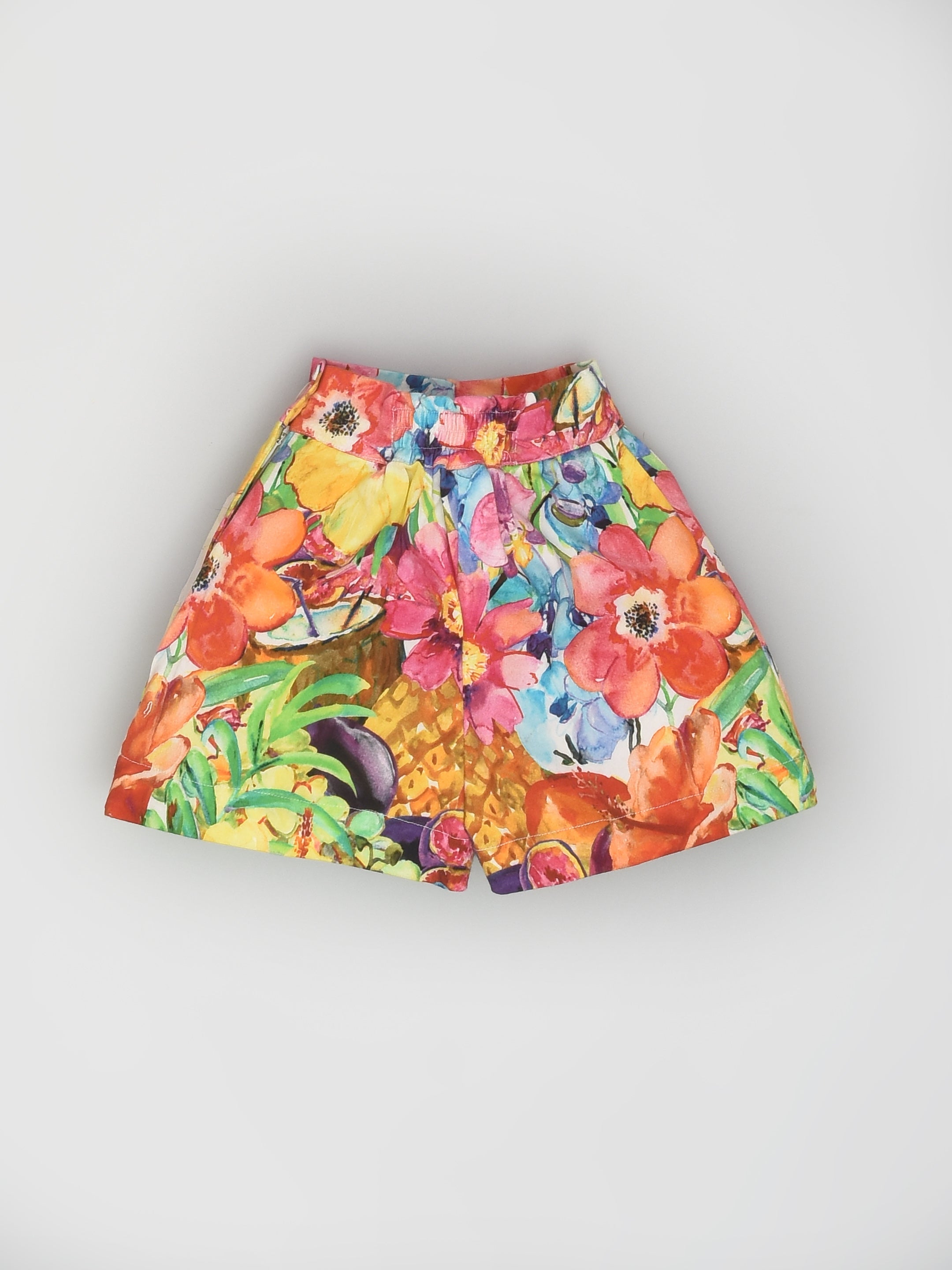 Pineapple Floral Shorts for Girls
