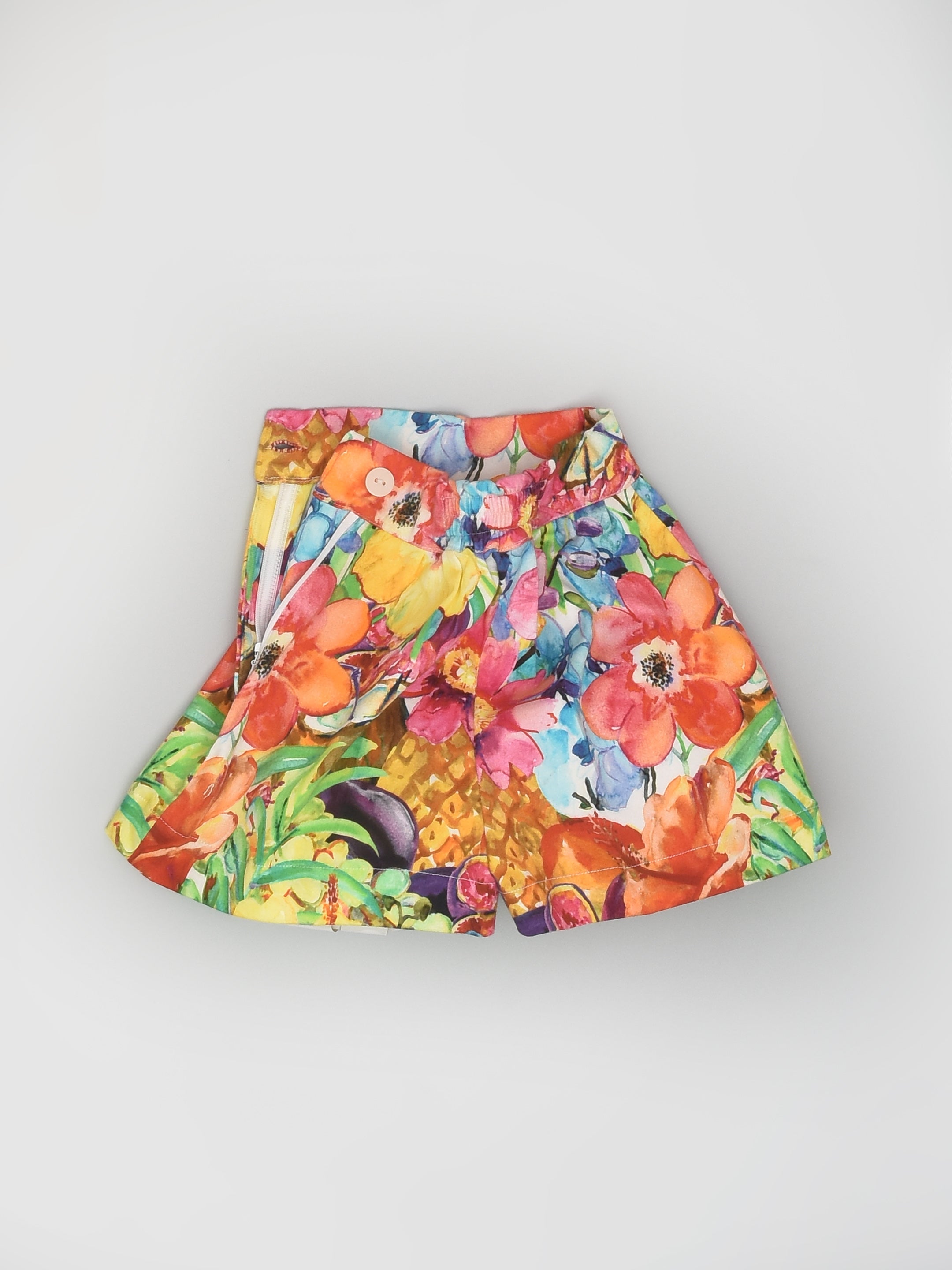 Pineapple Floral Shorts for Girls