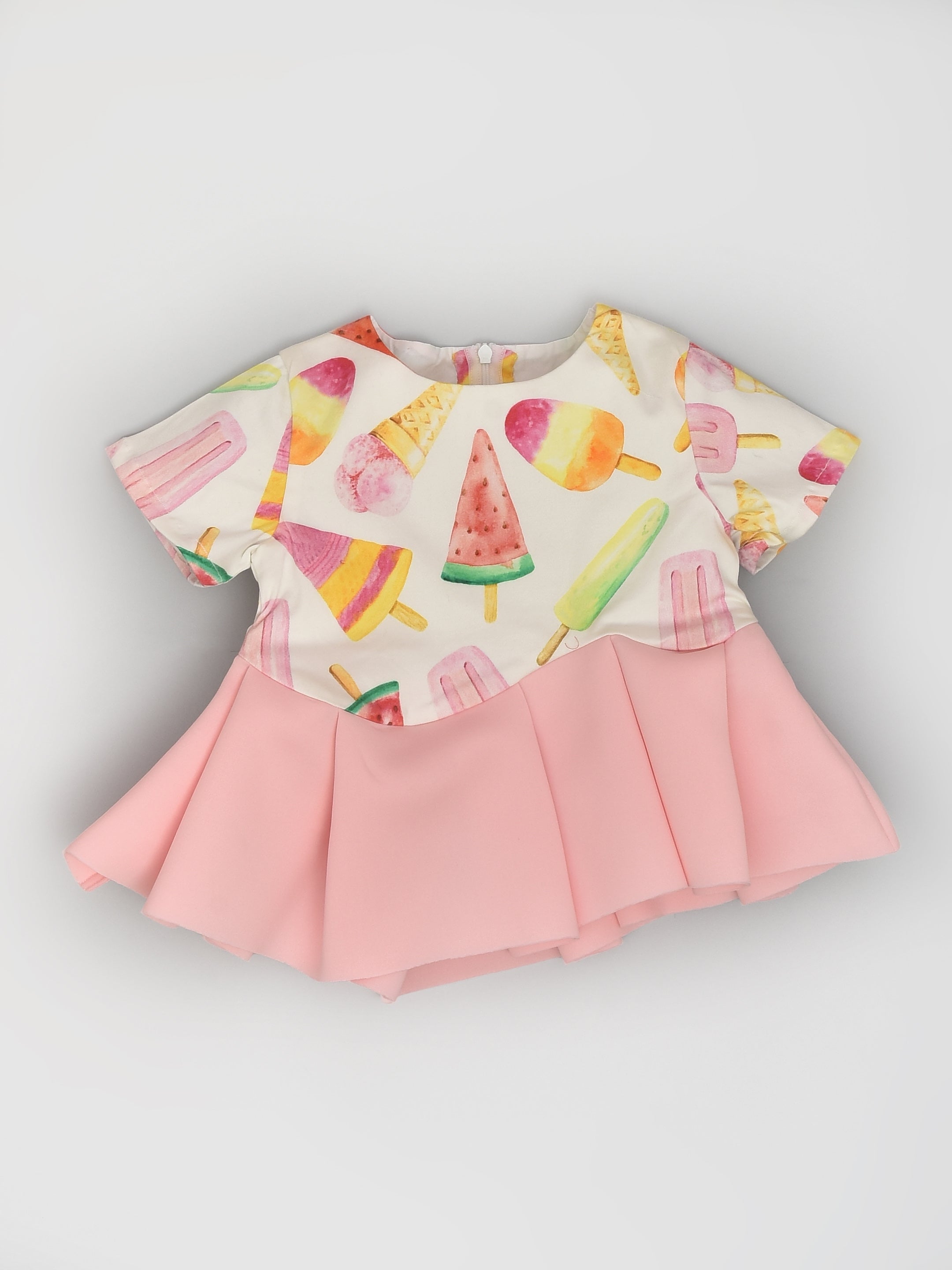 Ice-cream Print Peplum Top