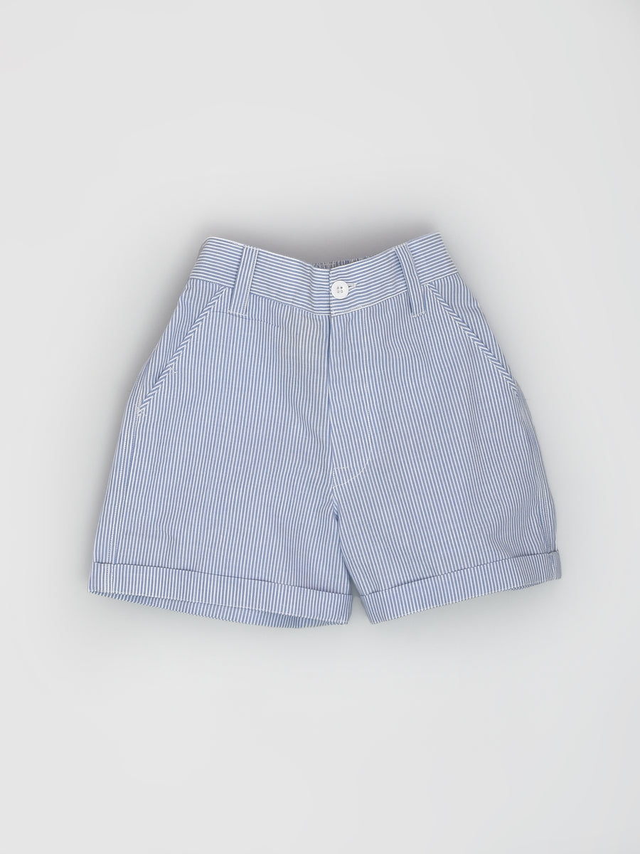 Blue white stripes shorts