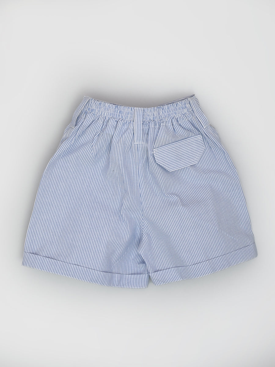 Blue white stripes shorts