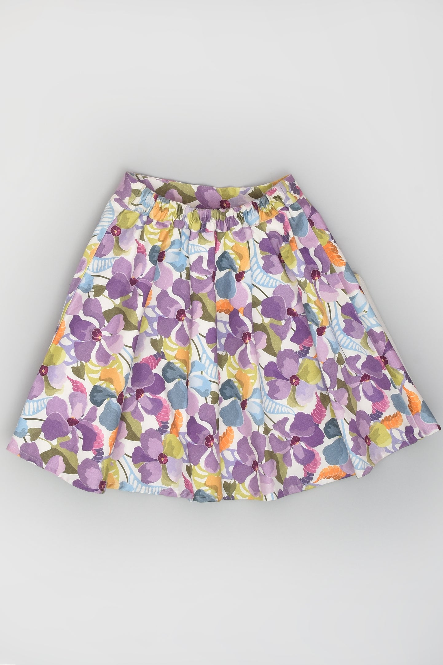 Purple Floral Skirt