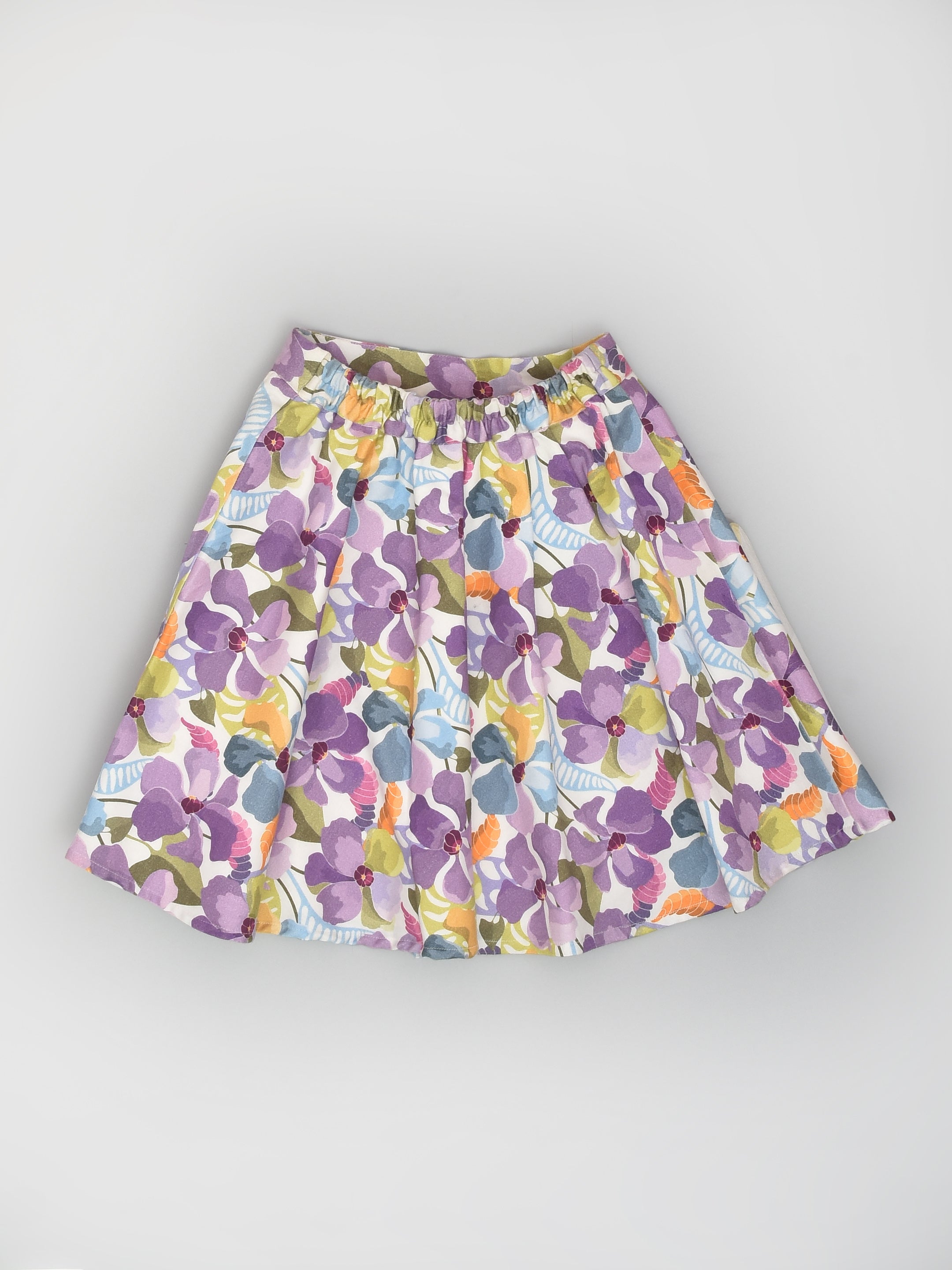 Purple Floral Skirt