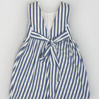 Blue and White Stripes Dress with Strawberry