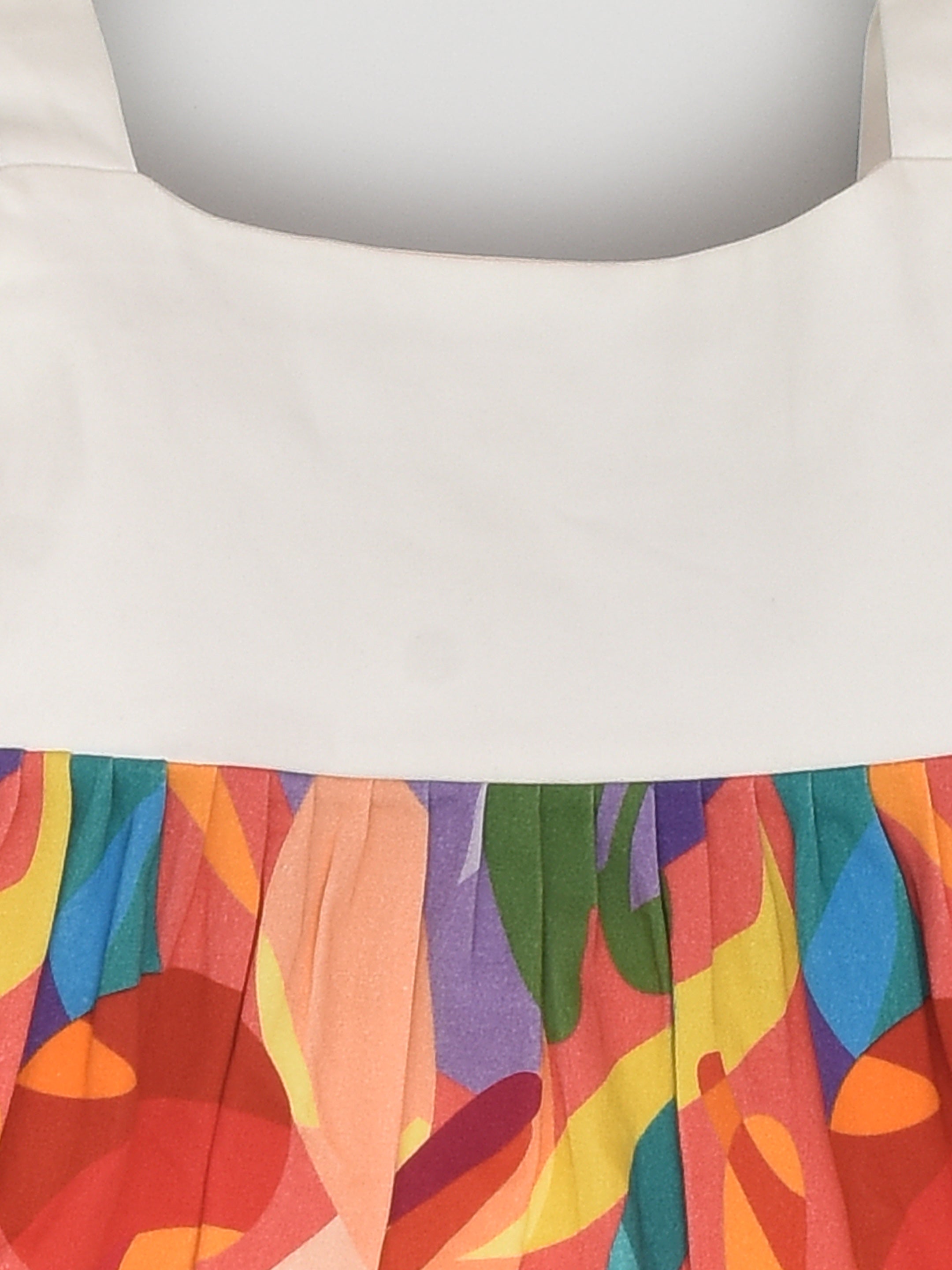 Half Half Pink Abstract Dress