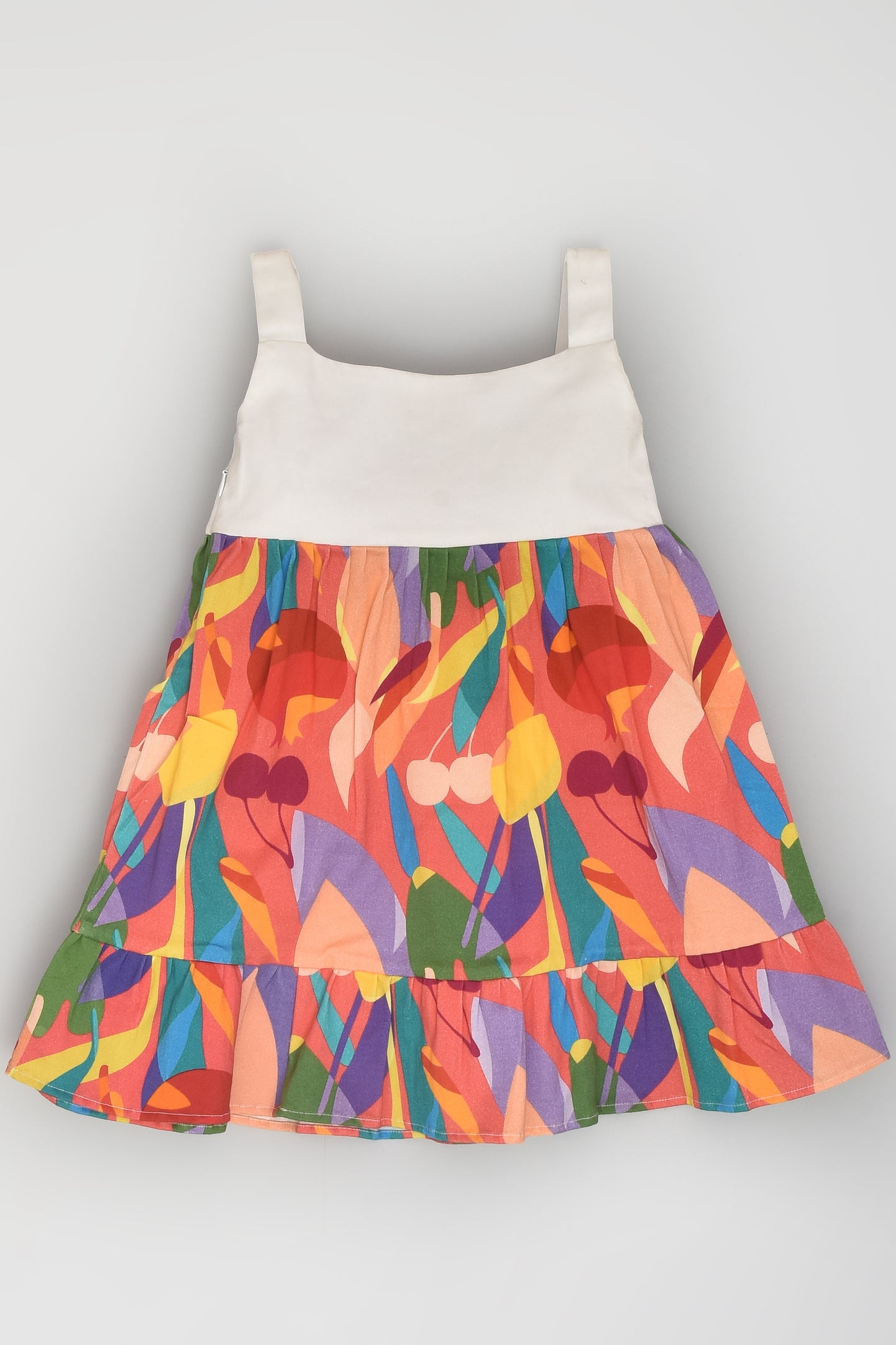 Half Half Pink Abstract Dress