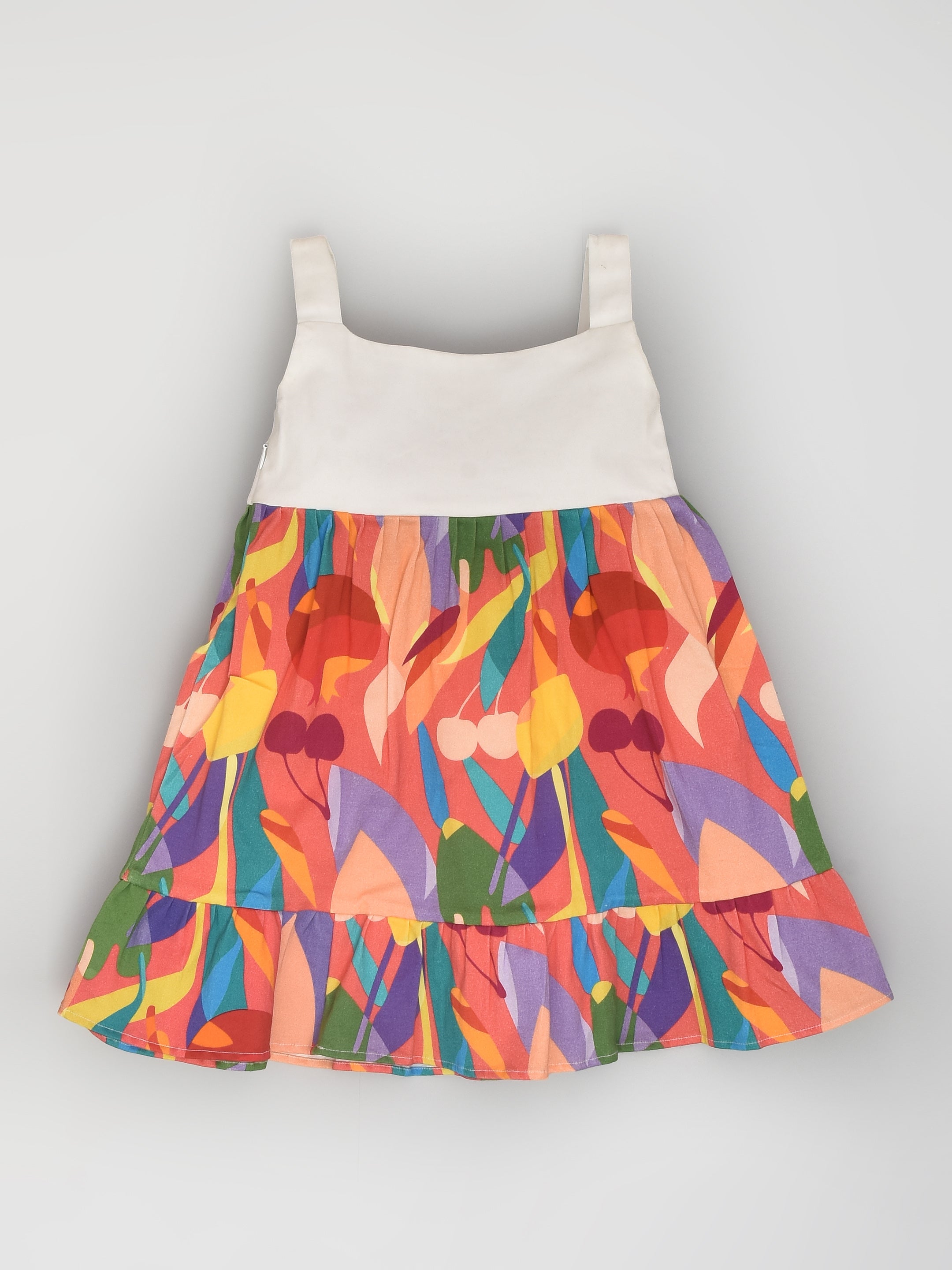 Half Half Pink Abstract Dress