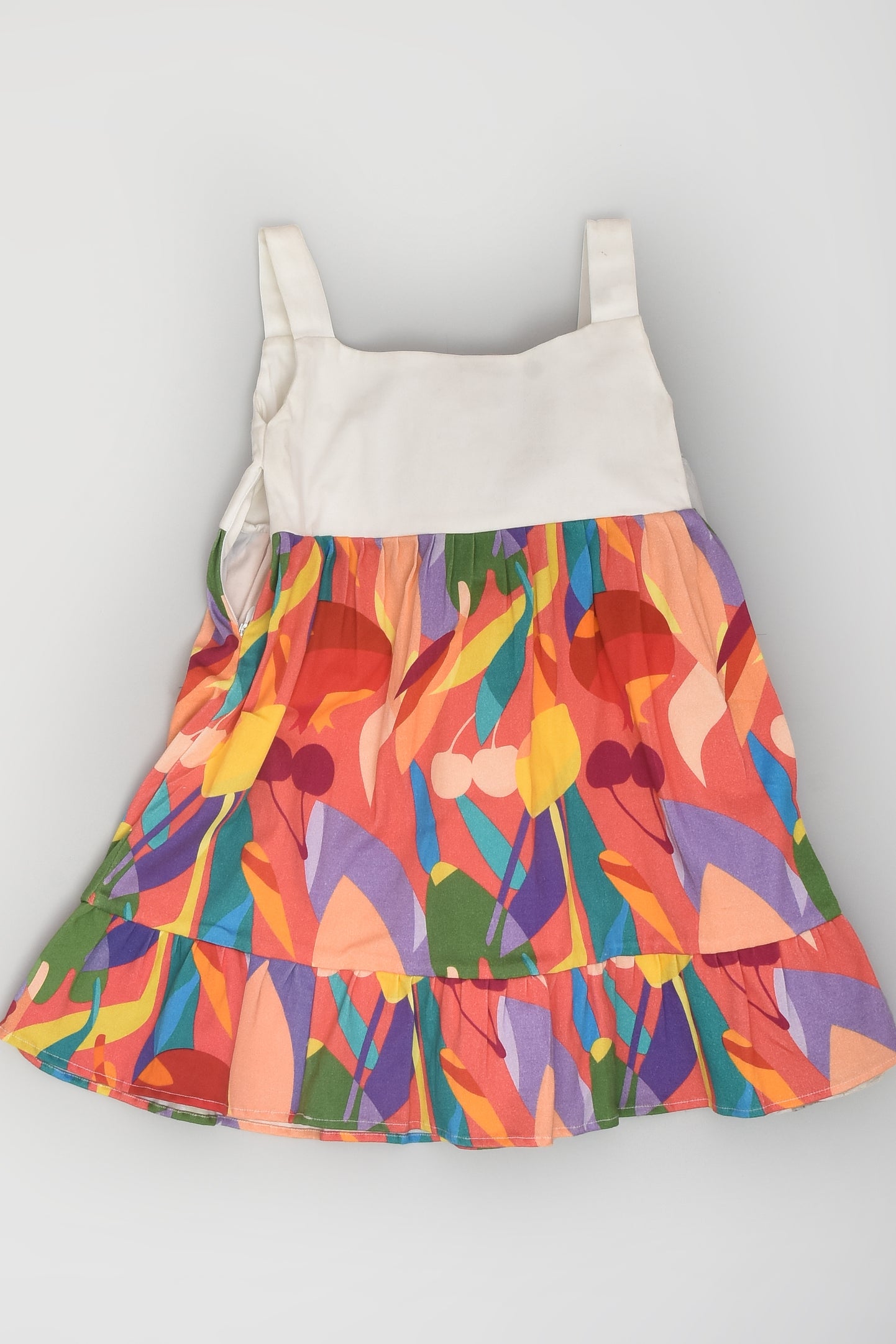 Half Half Pink Abstract Dress
