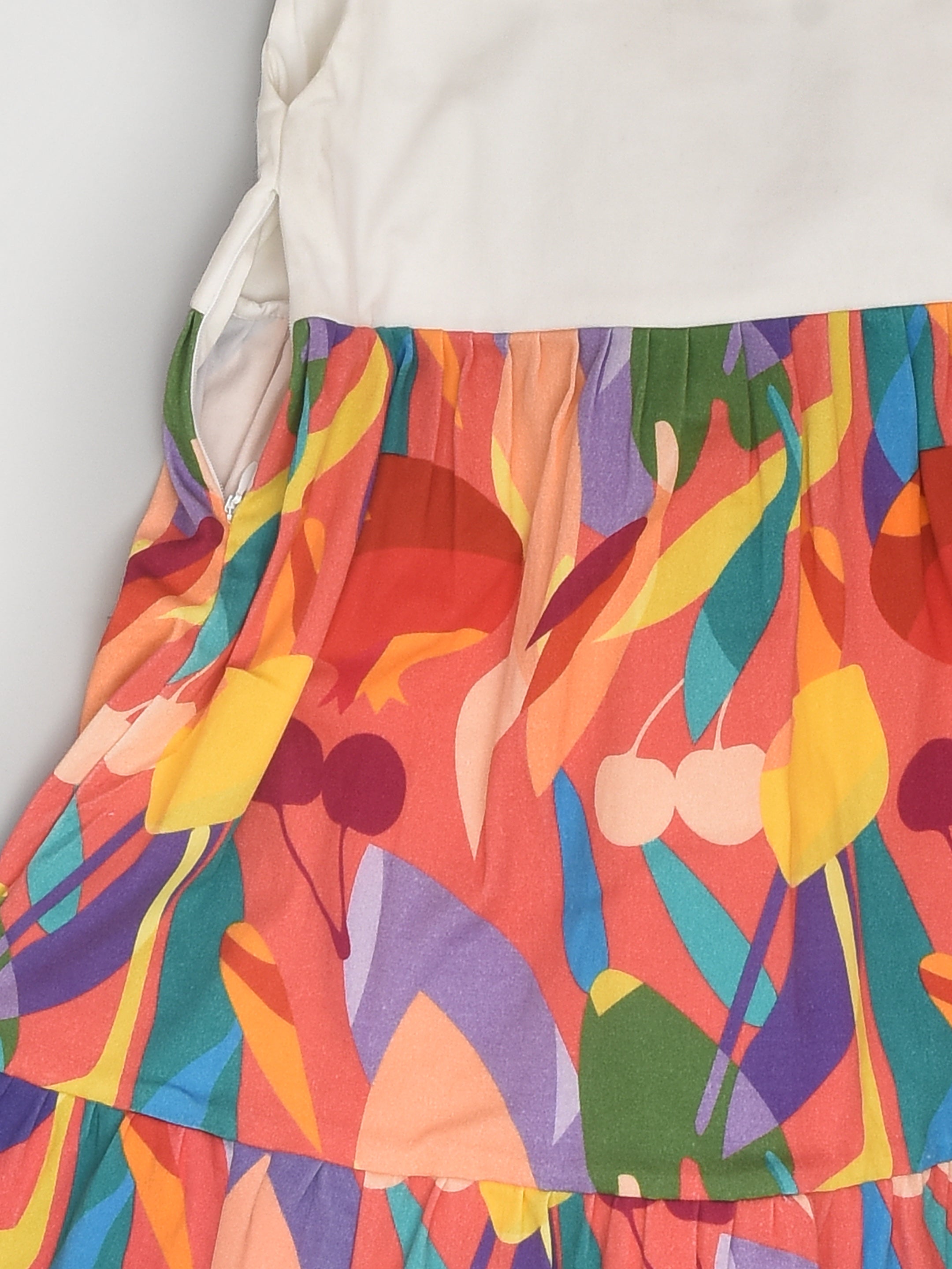 Half Half Pink Abstract Dress