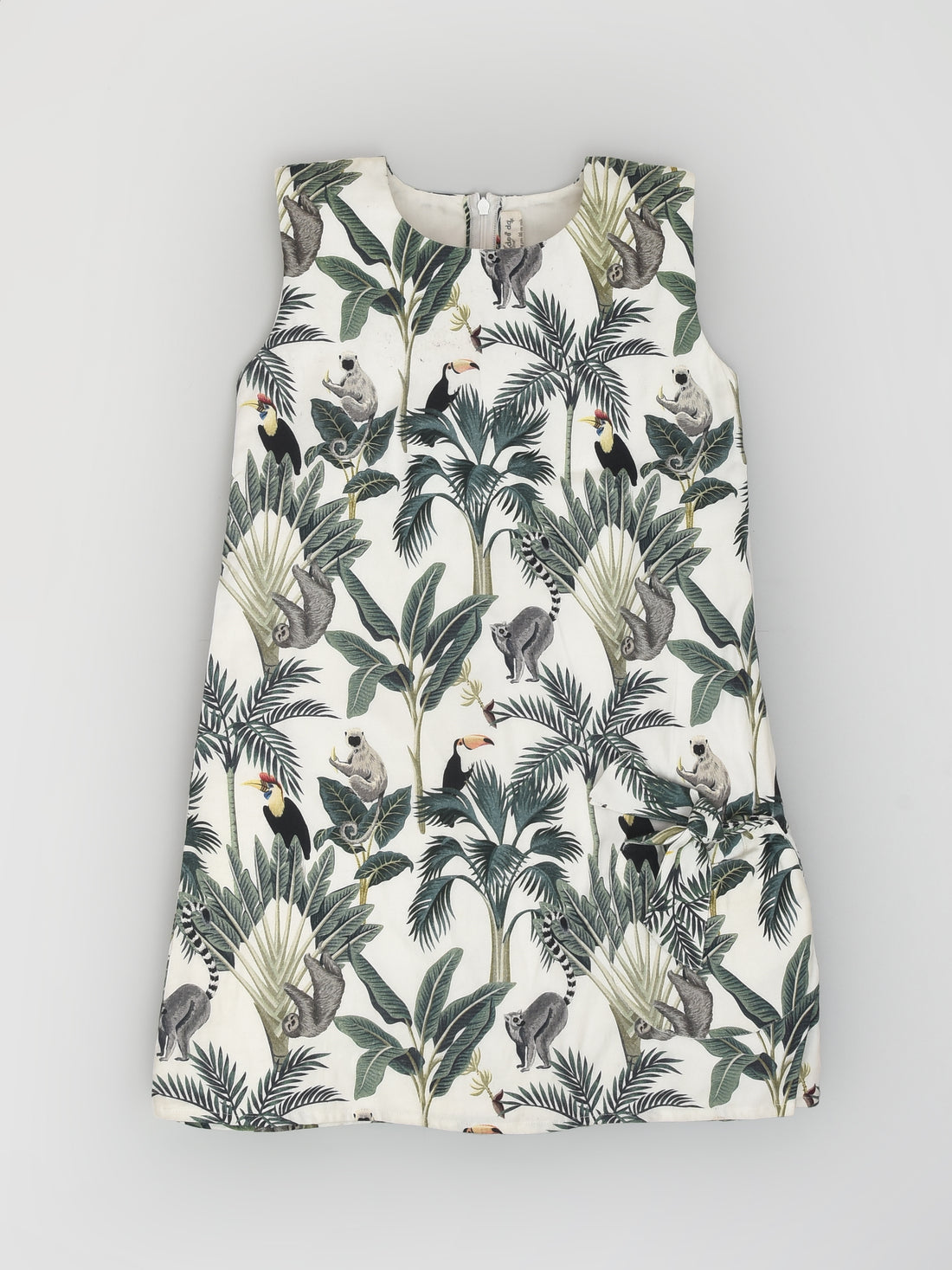 Tropical Leaf Print | Womens Pocket Pinafore Dress | WoolOvers US