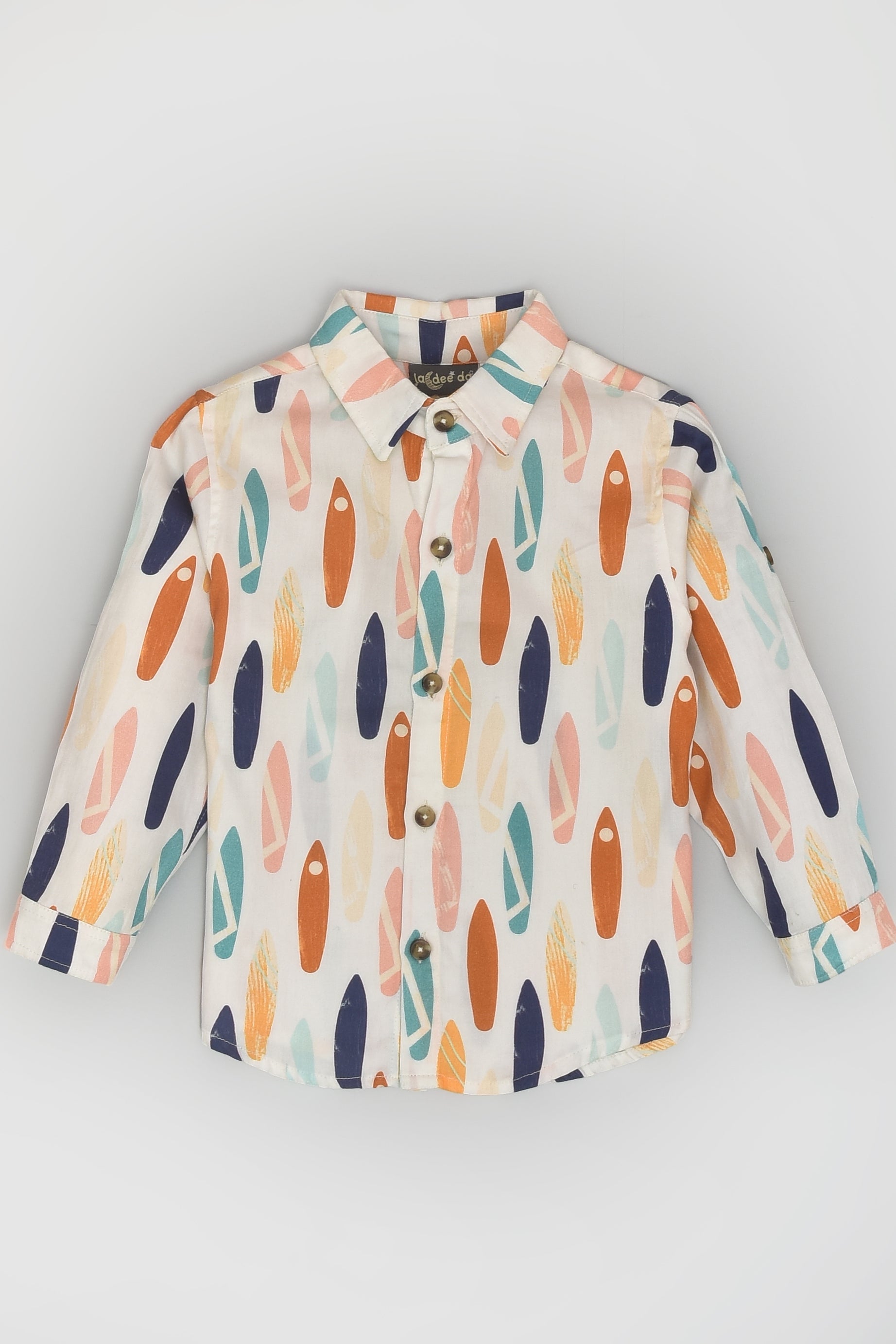 Cool Surfboard Print Shirt in Cotton