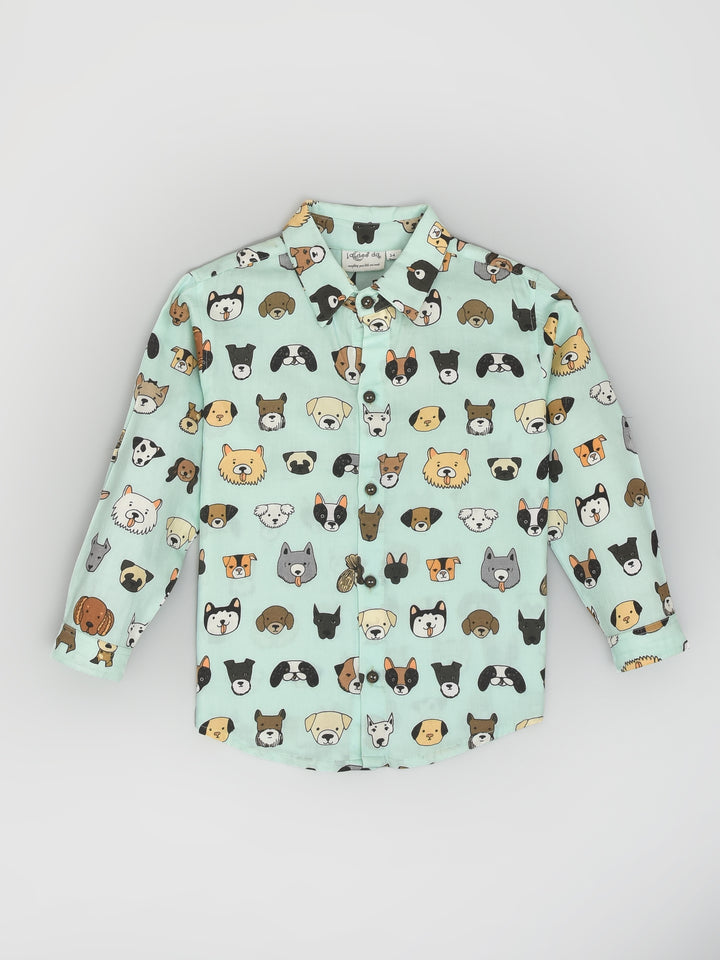 Cotton shirt in Dog Print