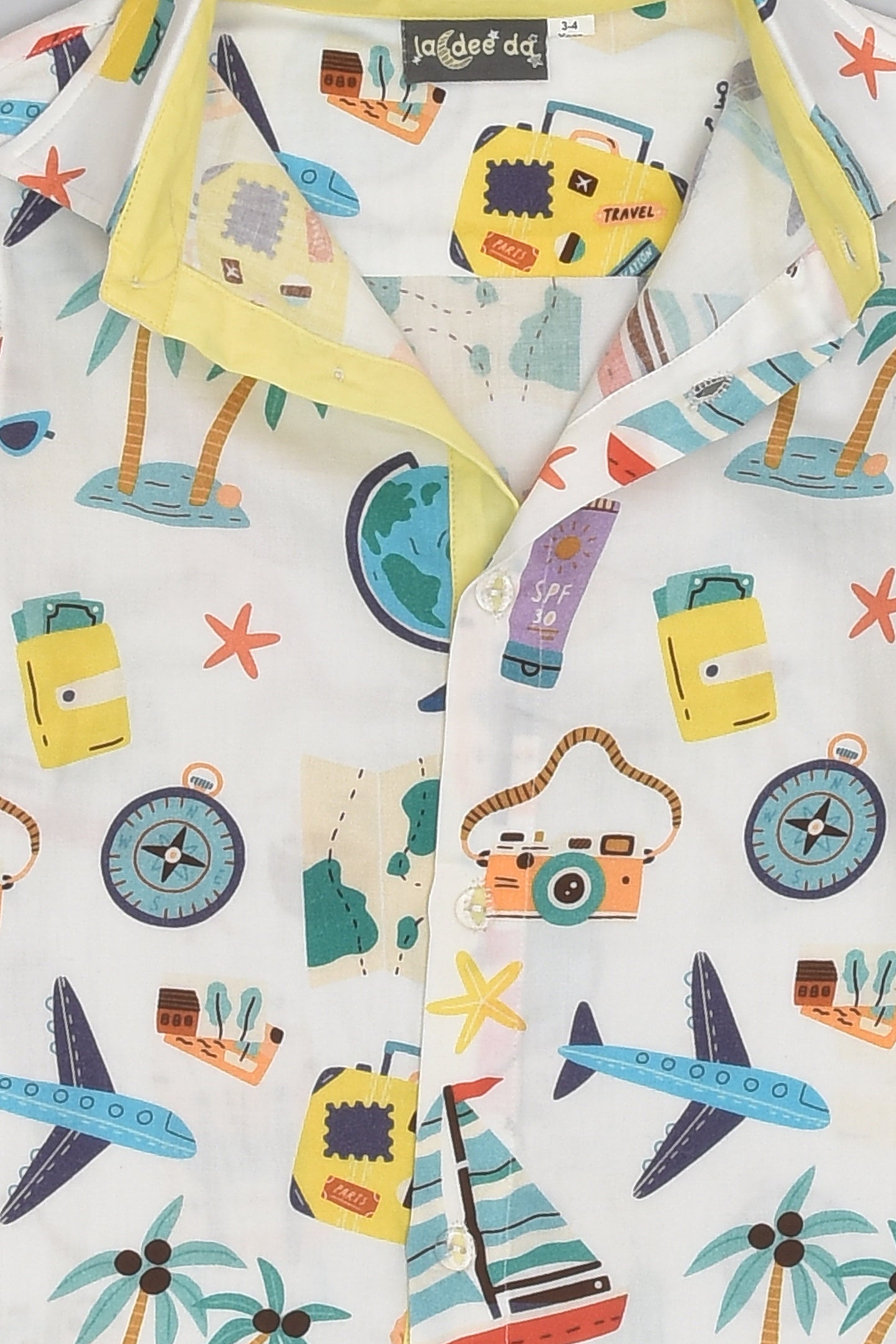 Bestselling Travel Print full Sleeve Shirt for Boys in Cotton