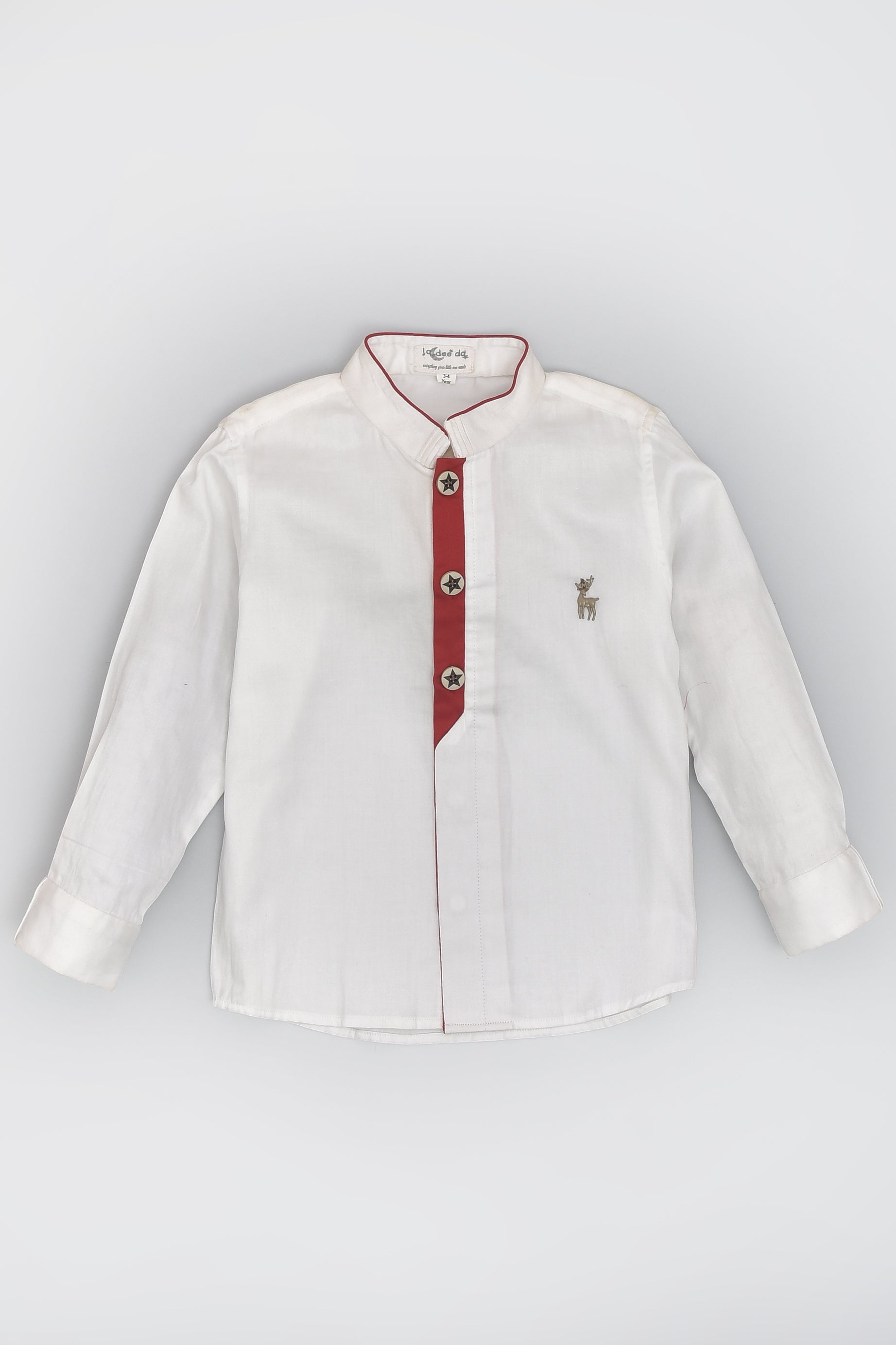 Shirt with Reindeer embellishment - Red