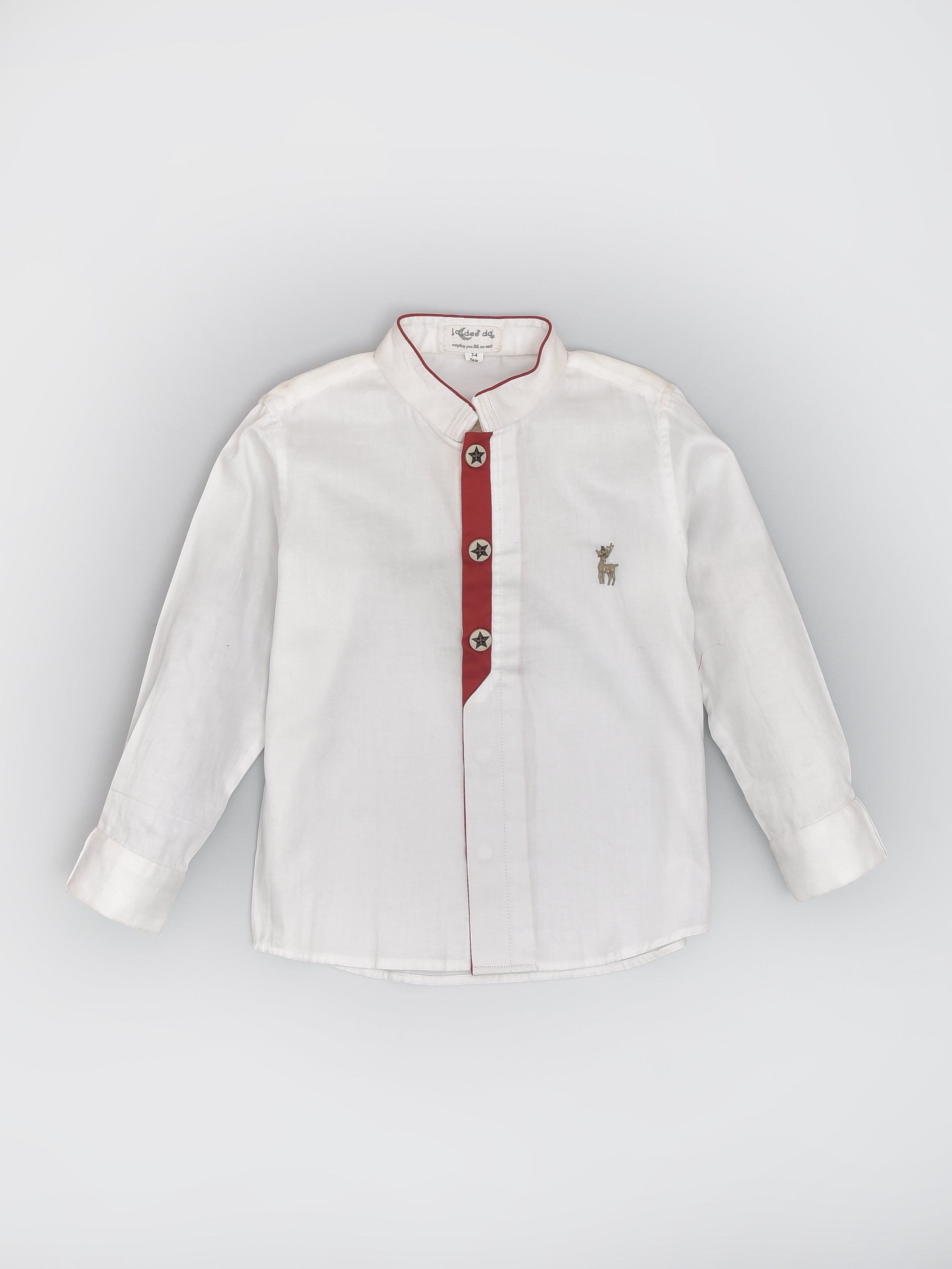 Shirt with Reindeer embellishment - Red
