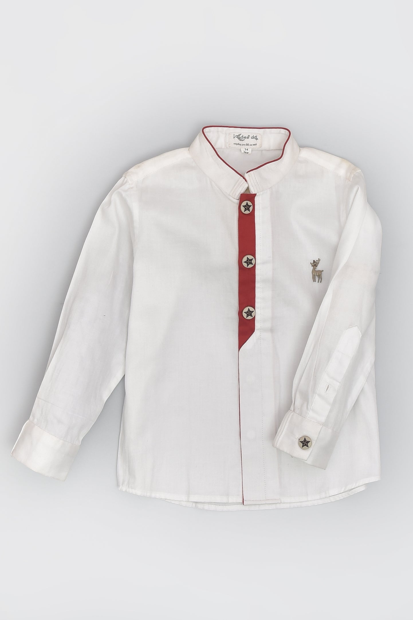 قميص بزخرفة حيوان الرنة - أحمر