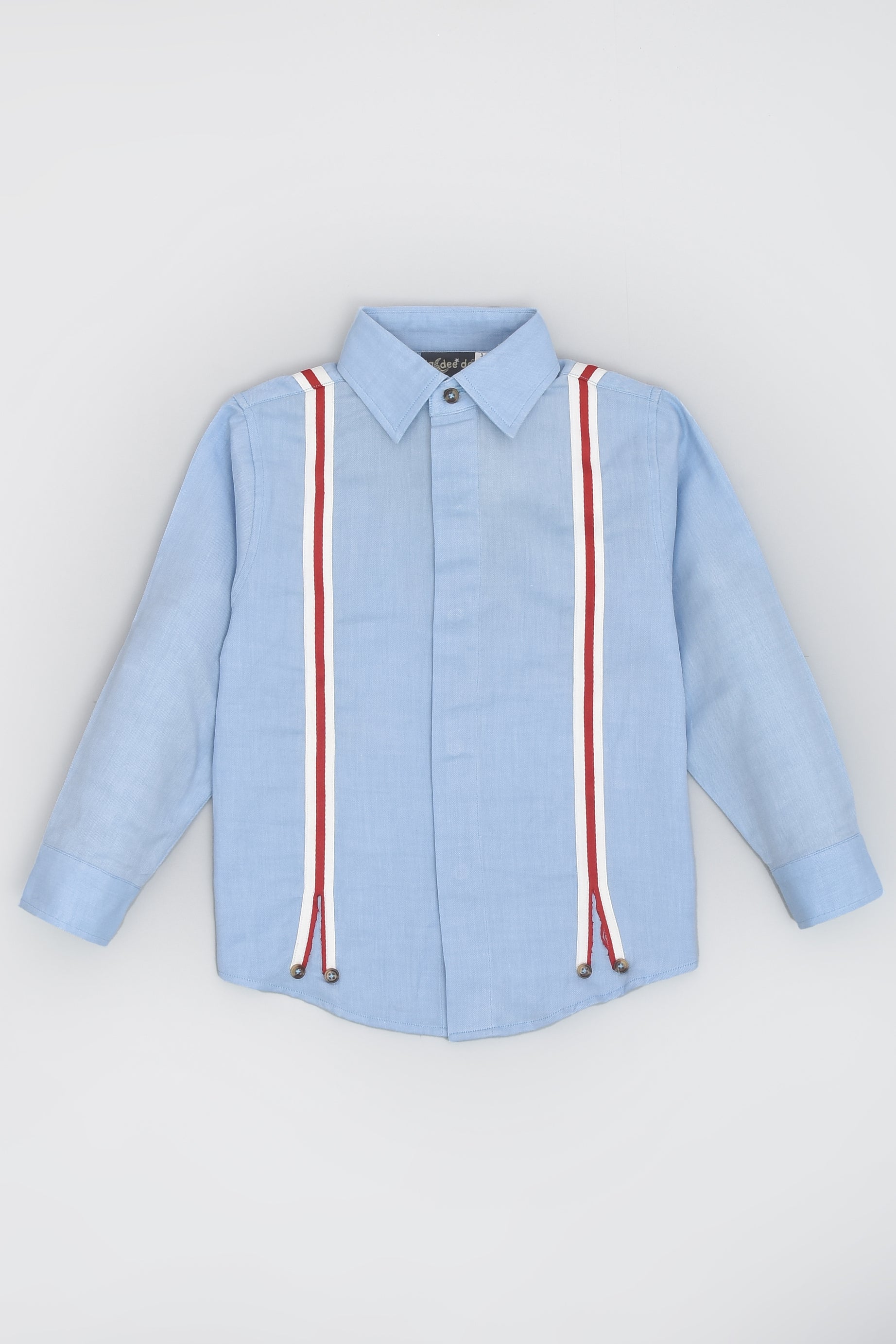 Blue Chambray Shirts with Red Gallas