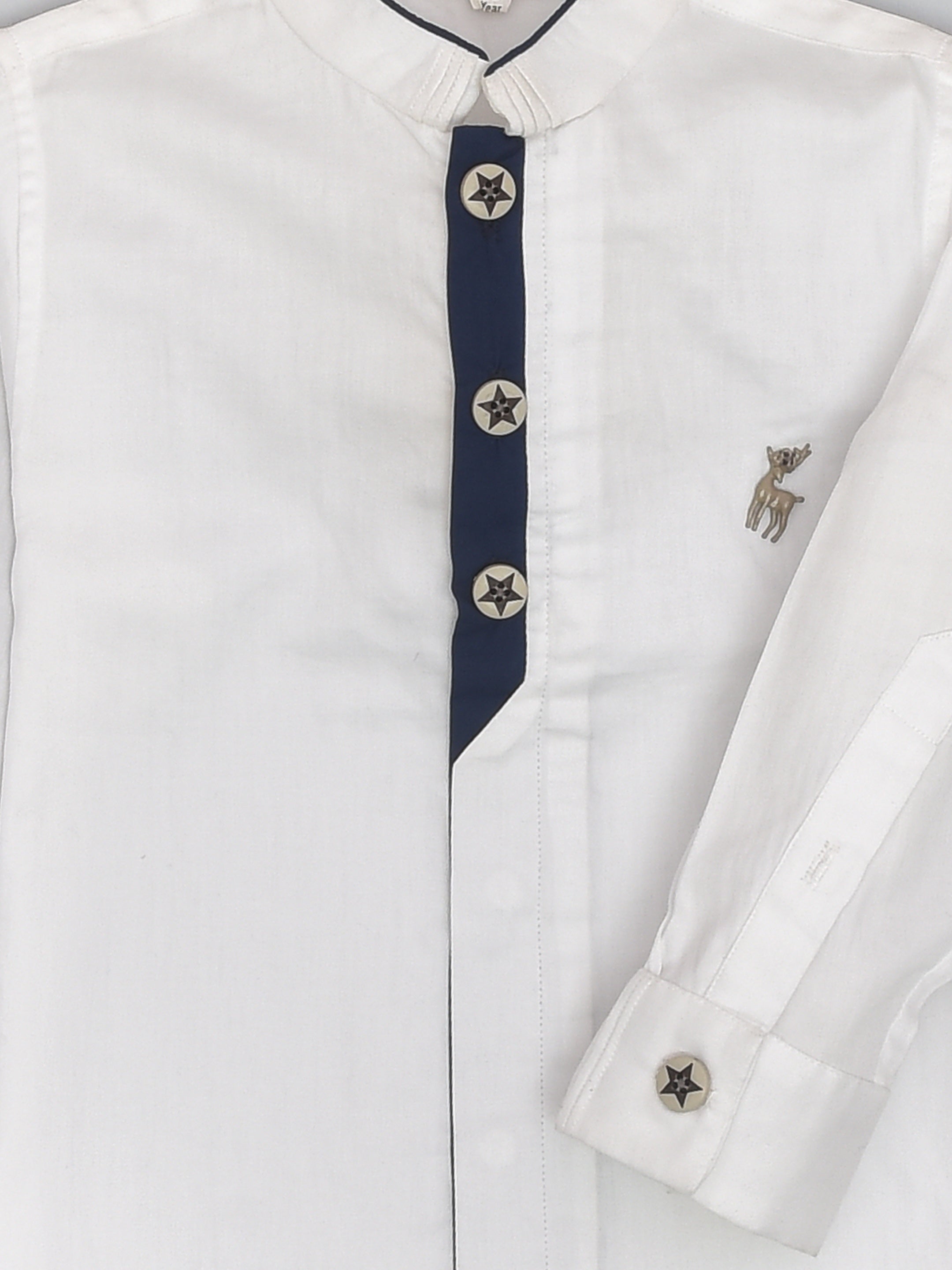 قميص بزخرفة حيوان الرنة - أزرق