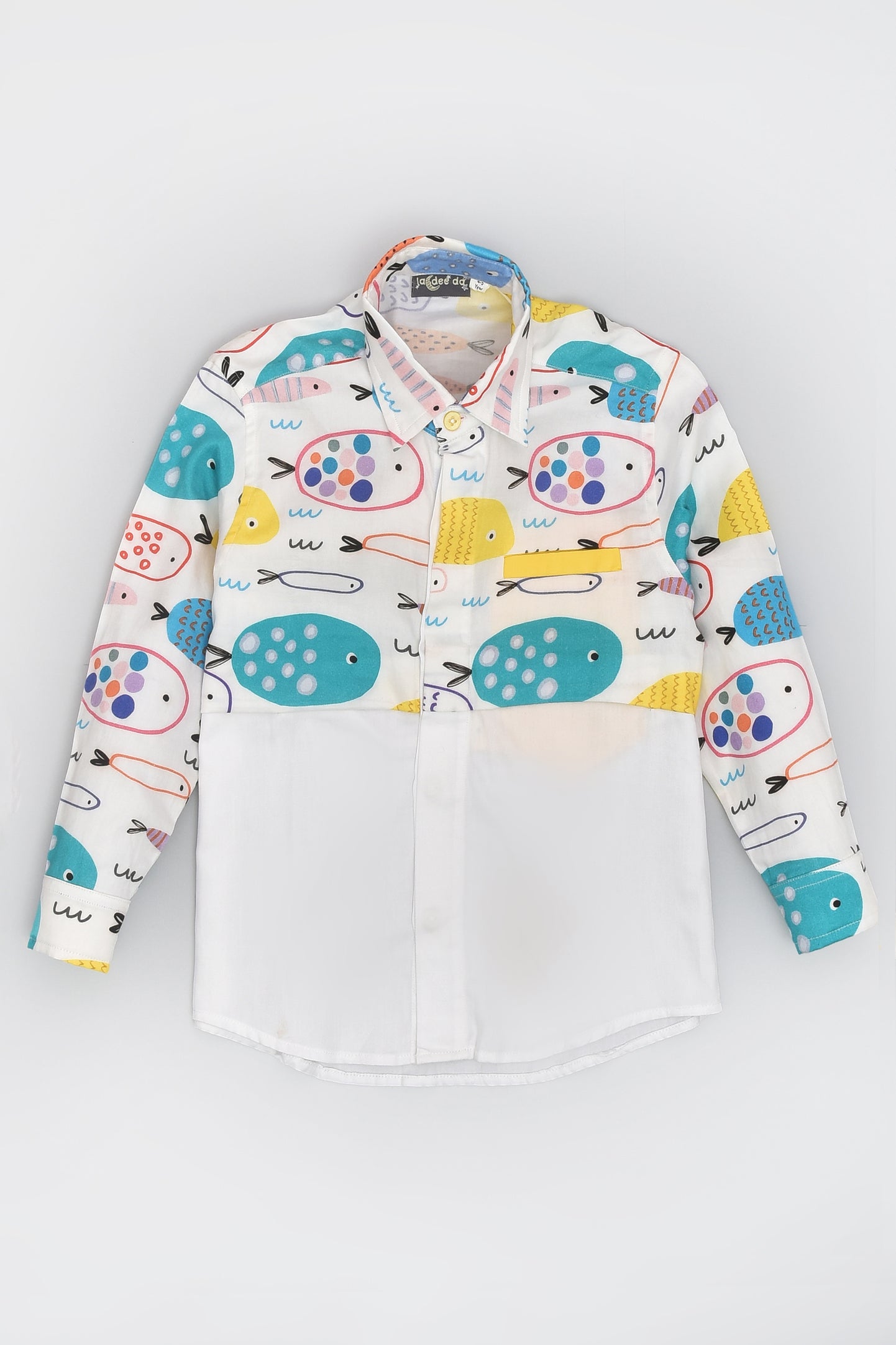 Cotton Shirt in Fish Print